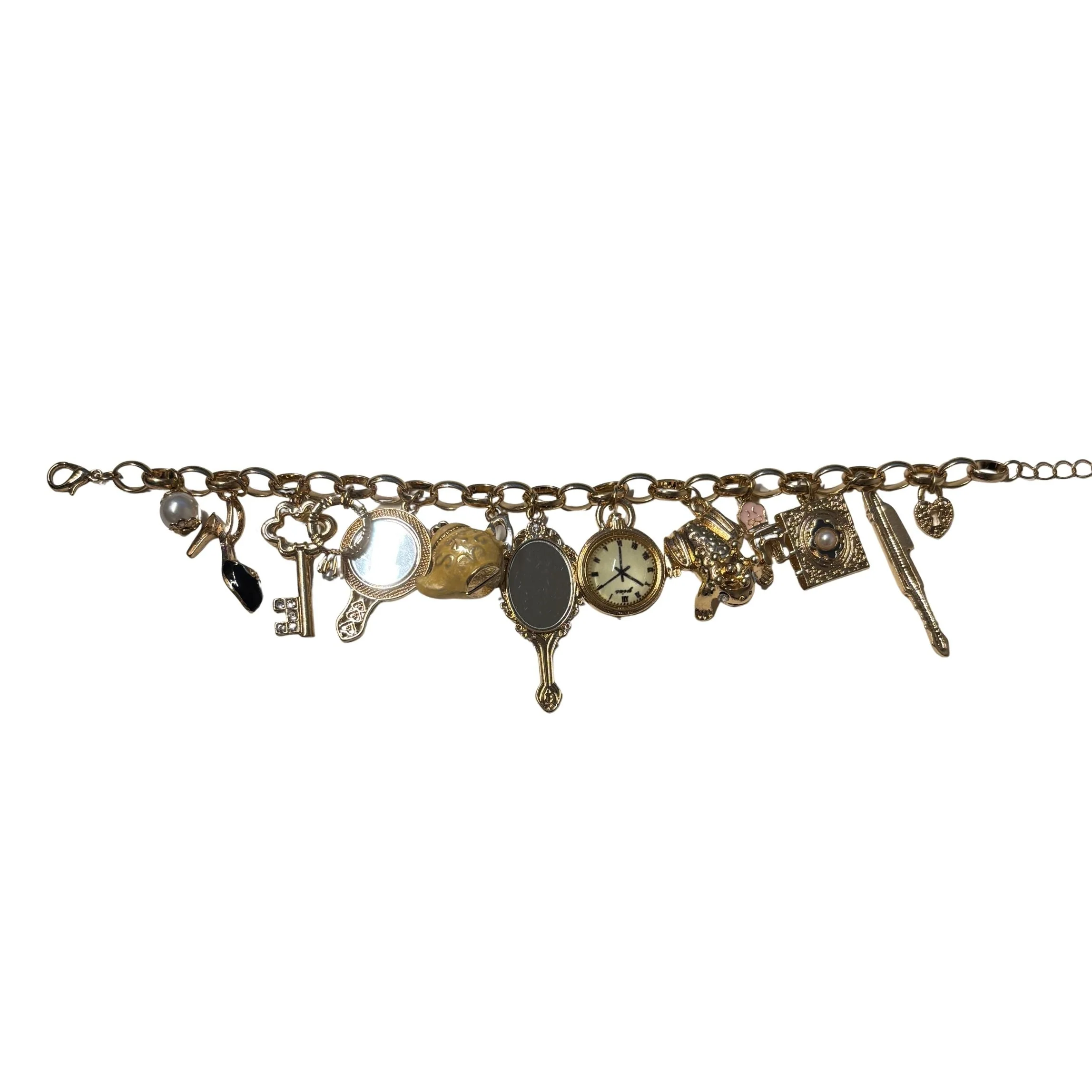 Mirror Mirror Fantasy Gold Charm Bracelet | Fairytale Jewelry - Image 2