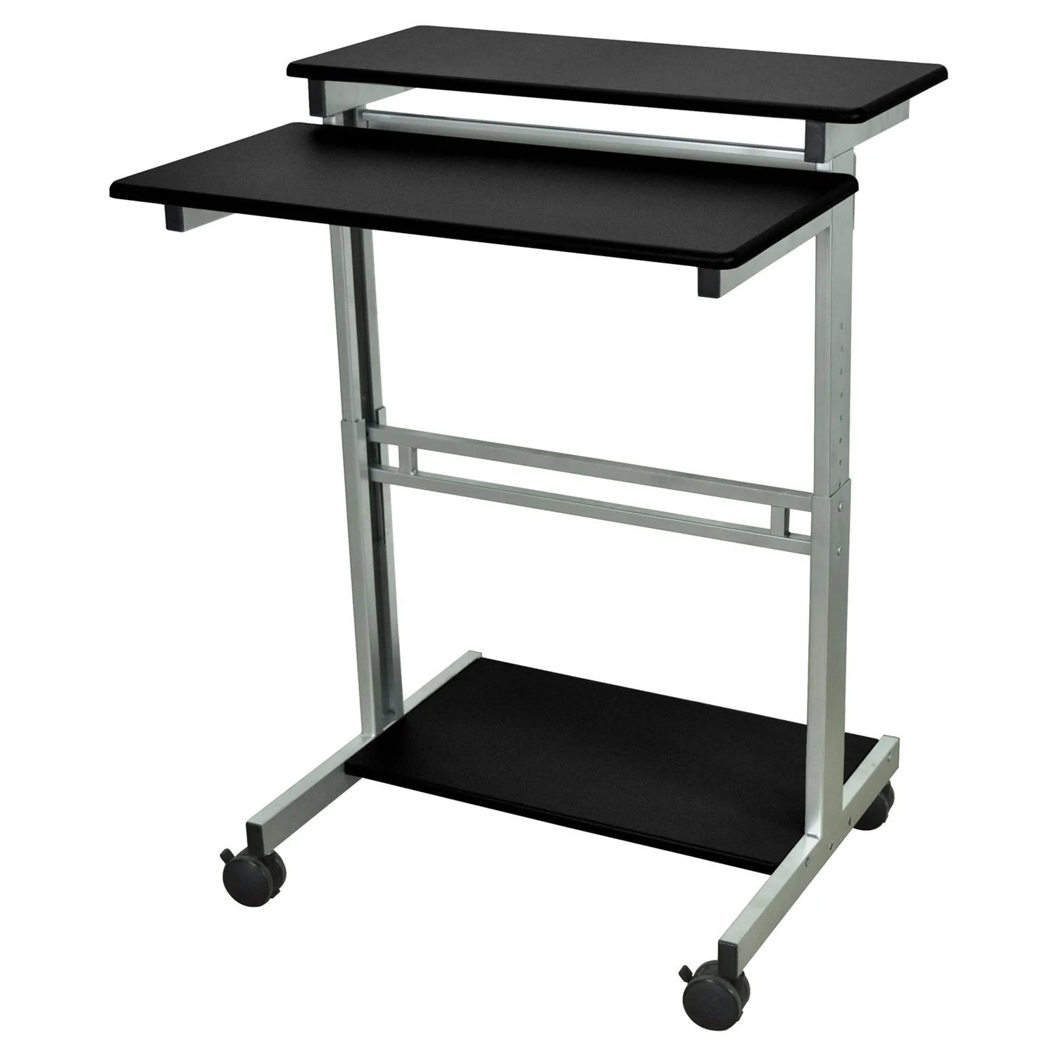 Mobile 31.5-inch Stand Up Computer Desk in Black - Image 2