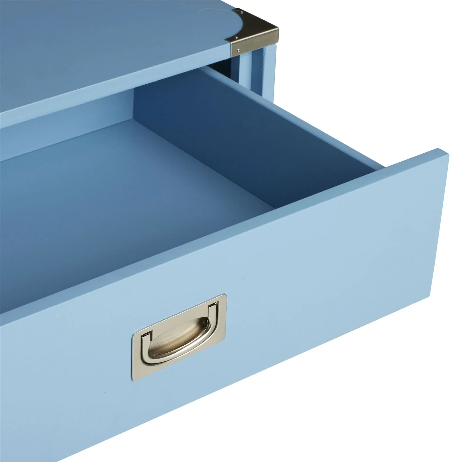 Modern 1-Drawer Bedroom Nightstand End Table in Blue Finish - Image 3