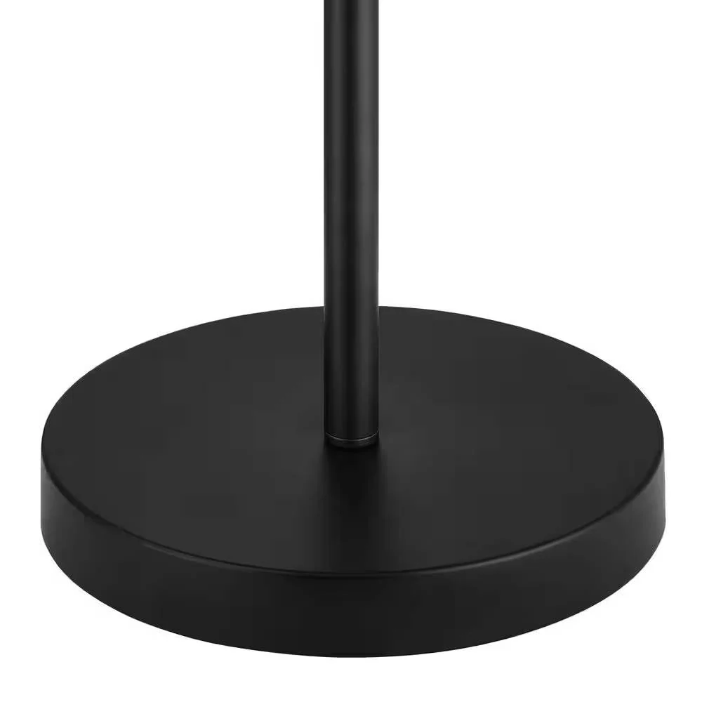 Modern 3-Light Floor Lamp in Black Metal Finish with White Plastic Shades - Image 4