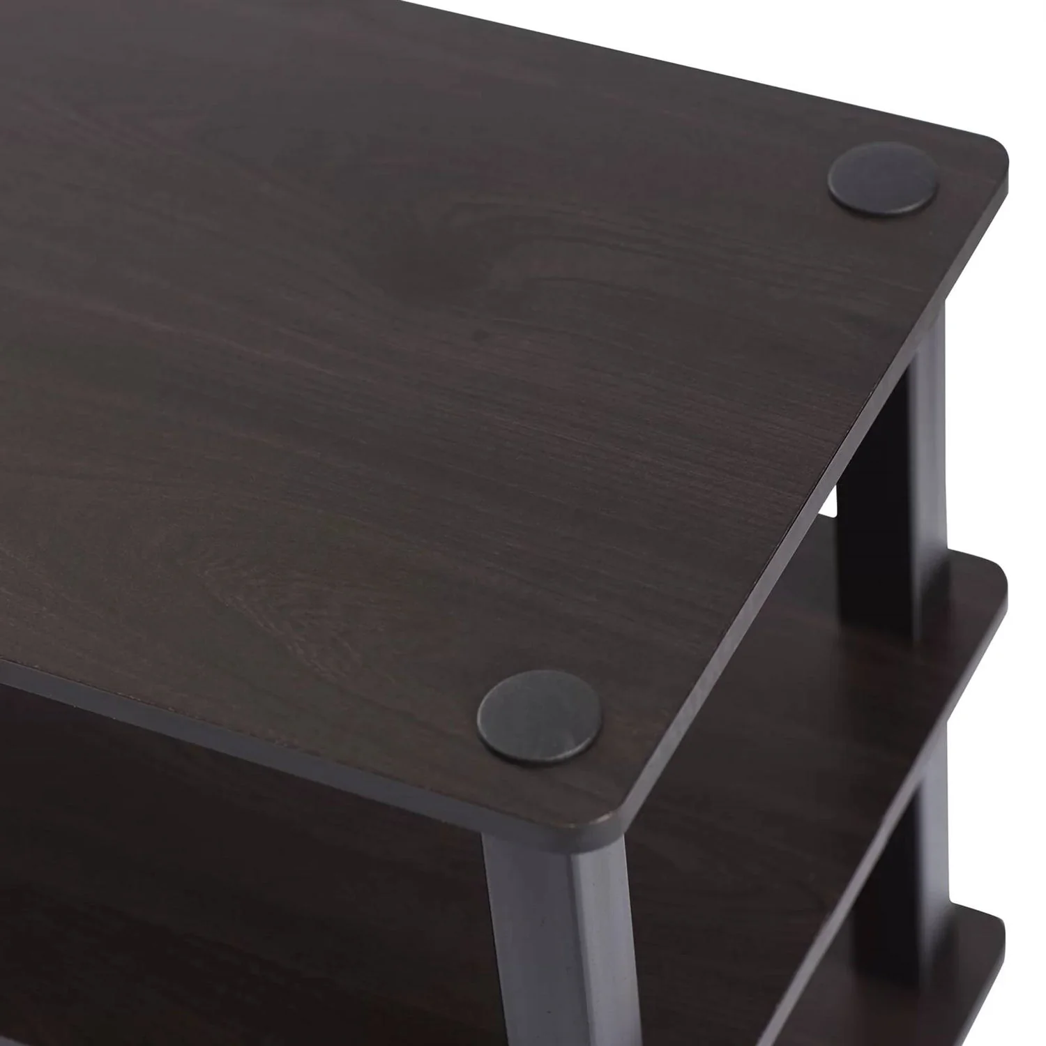 Modern 3-Shelf Espresso Black Shoe Rack - Holds up to 18 Pair of Shoes - Image 3