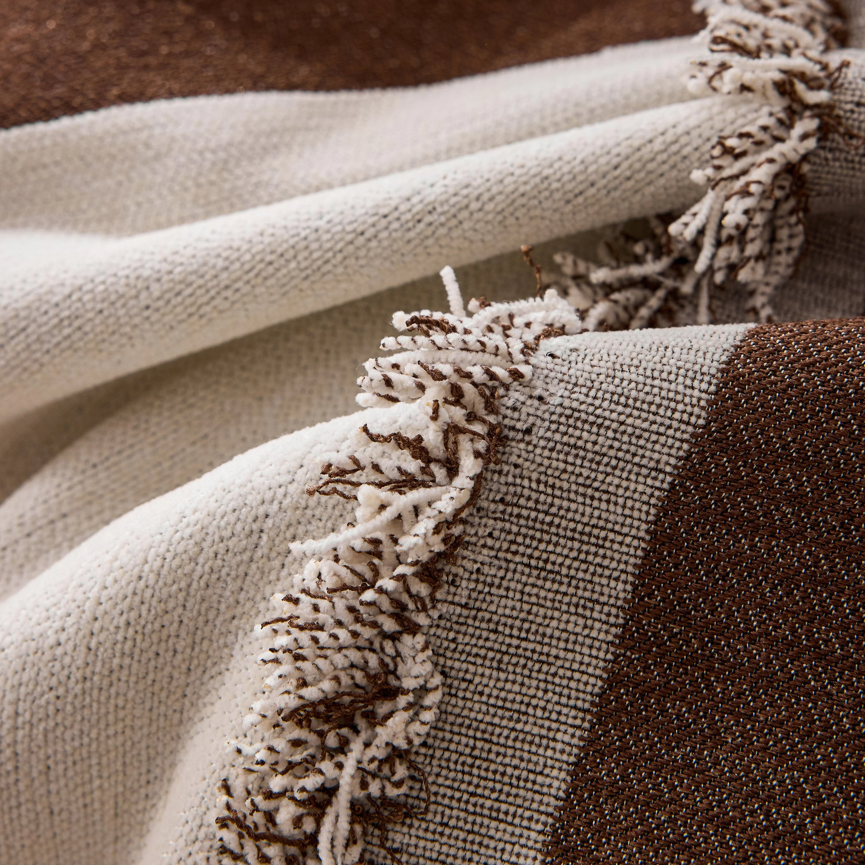 Modern Abstract Chenille Sofa Cover, Large Soft Throw Blanket with Tassels for Couch - Image 112