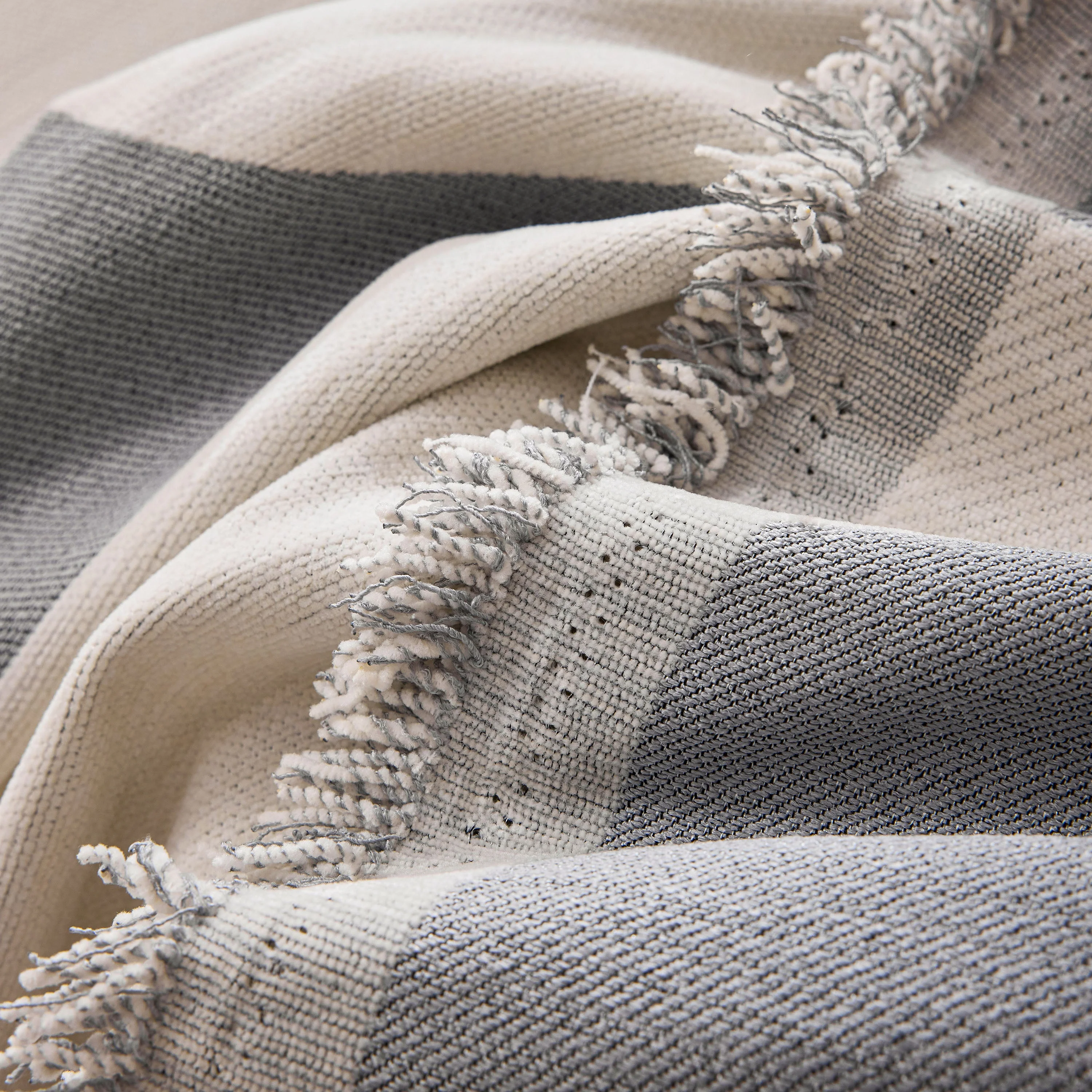 Modern Abstract Chenille Sofa Cover, Large Soft Throw Blanket with Tassels for Couch - Image 49
