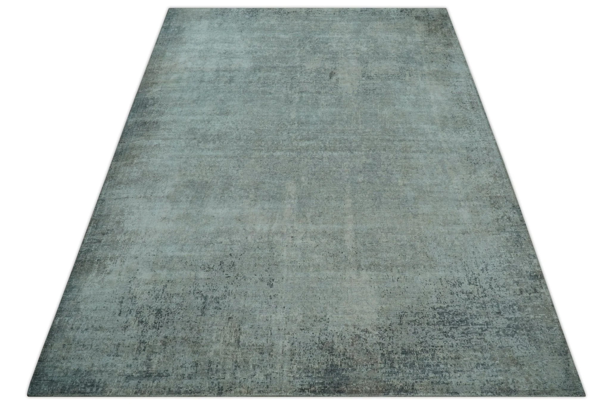Modern Abstract Design Gray 8x10 Hand Knotted Art Silk Rug - Image 10