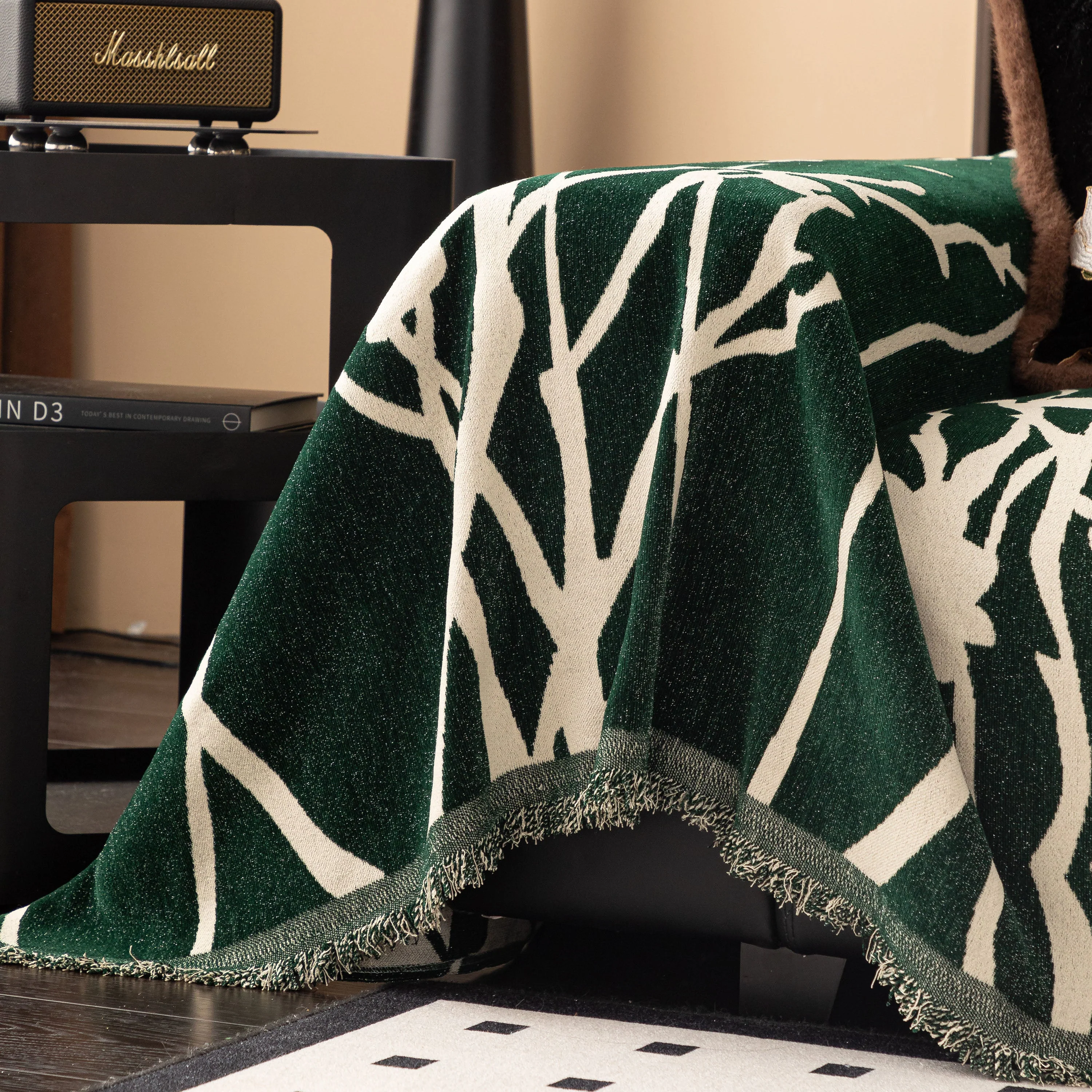 Modern Abstract Floral Sofa Throw Blanket, Decor Furniture Protector for Living Room - Image 36