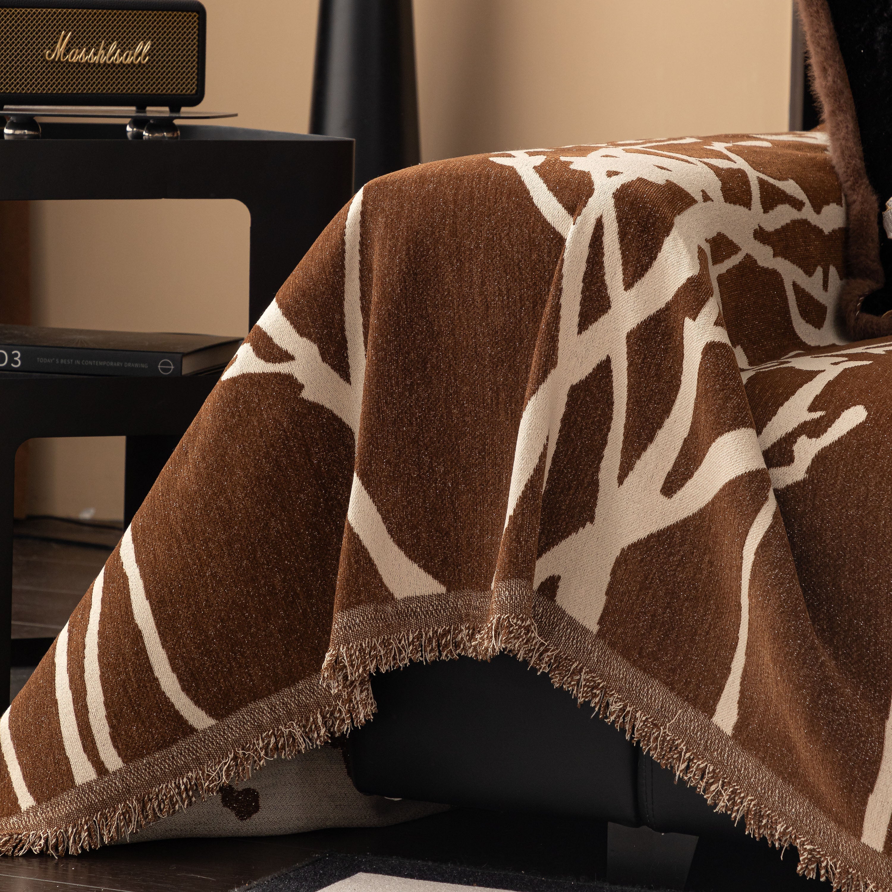 Modern Abstract Floral Sofa Throw Blanket, Decor Furniture Protector for Living Room - Image 64