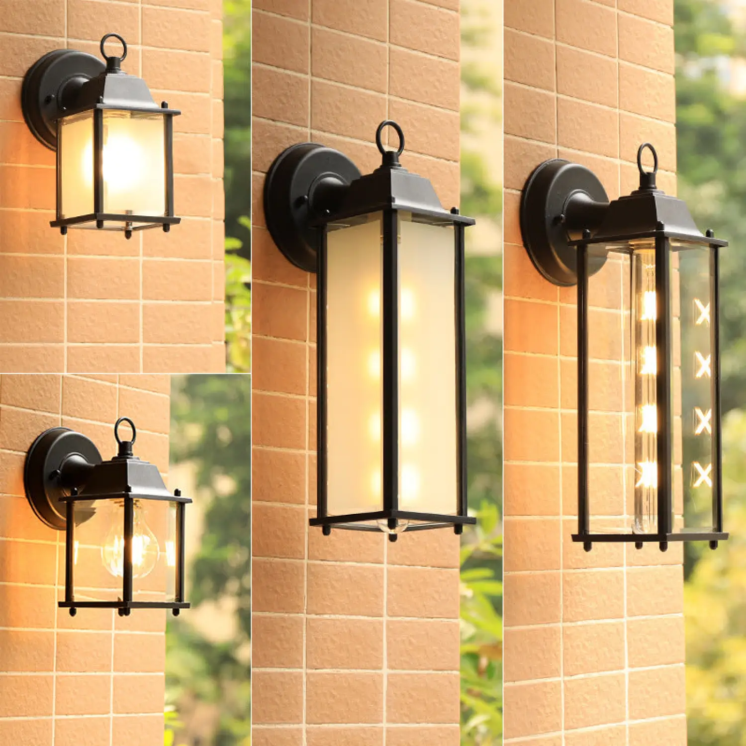 Modern Aluminum Wall Lamp for Outdoor with Clear & Frosted Glass Options - Image 7