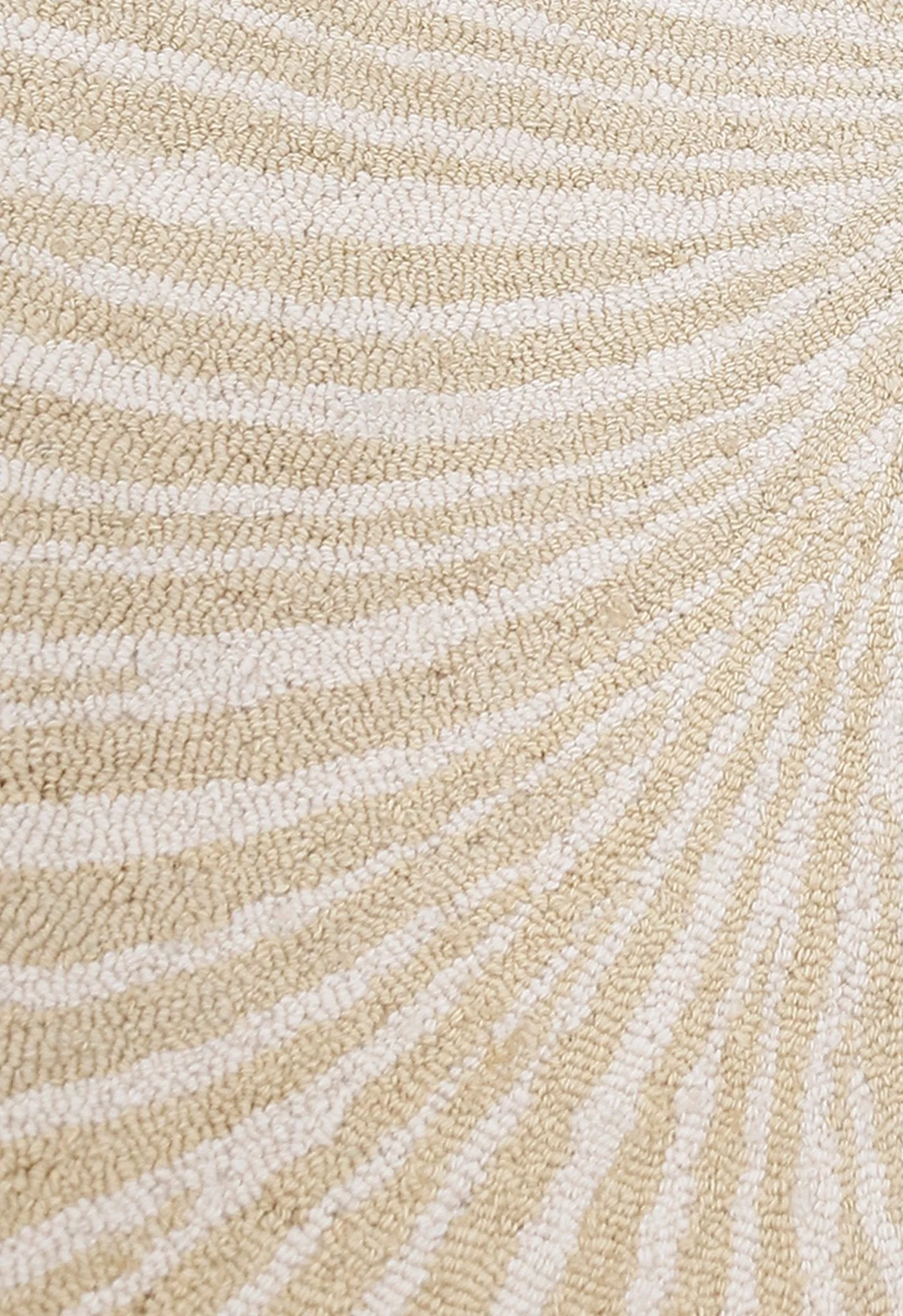 Modern Beige Blossom Hand Tufted 5x5 Wool Rug - Image 4