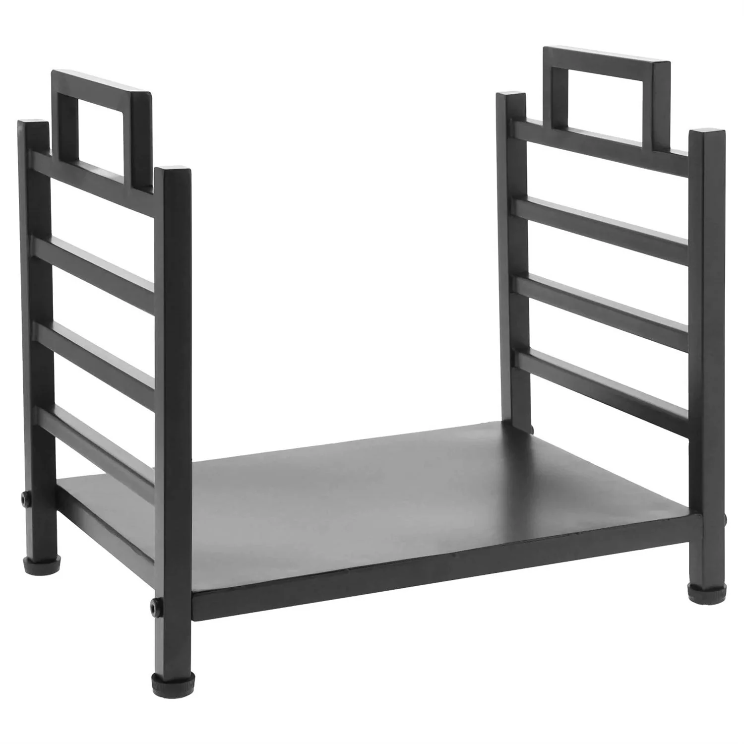 Modern Black Wrought Iron Indoor Outdoor Firewood Holder Log Rack - Image 2