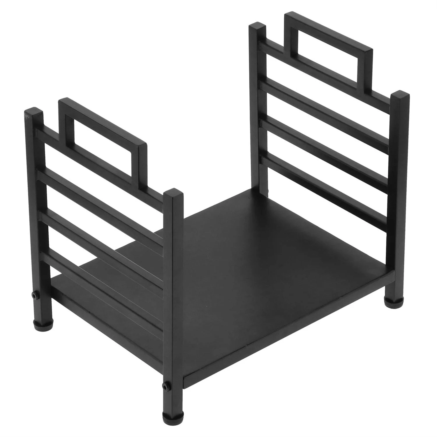 Modern Black Wrought Iron Indoor Outdoor Firewood Holder Log Rack - Image 3