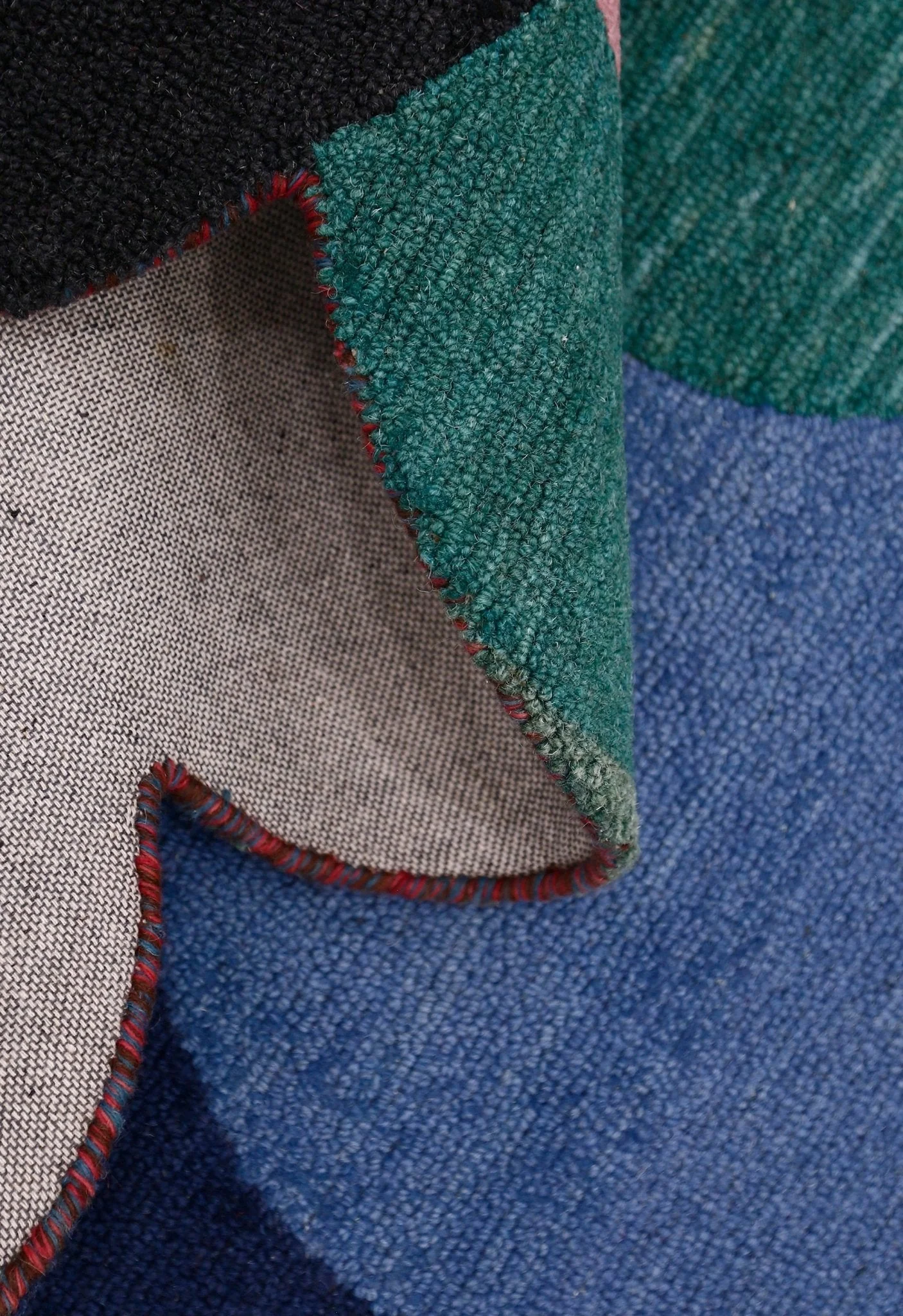 Modern Bubbles Design Multicolor Hand Tufted 5x8 Wool Rug - Image 3