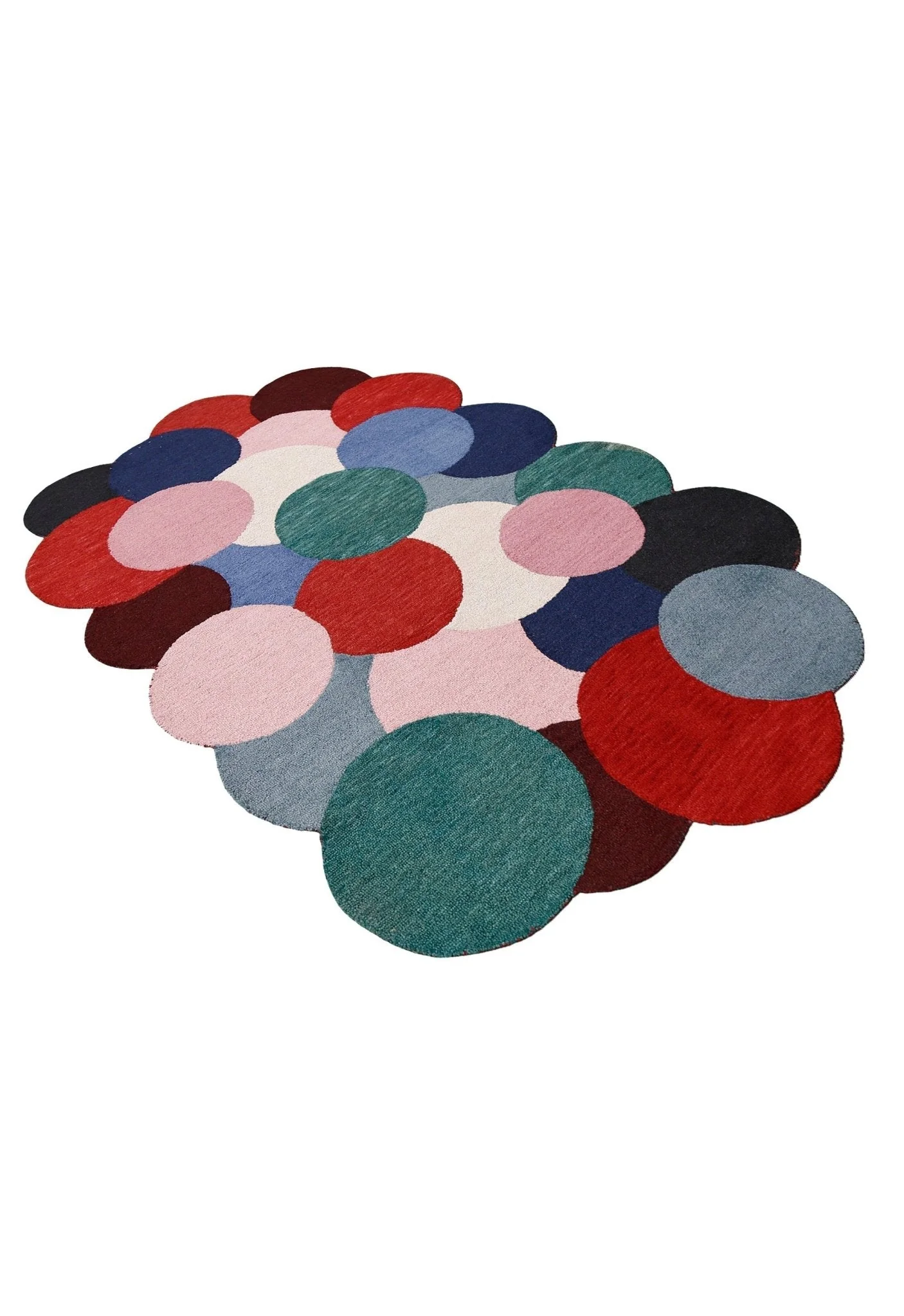 Modern Bubbles Design Multicolor Hand Tufted 5x8 Wool Rug - Image 8