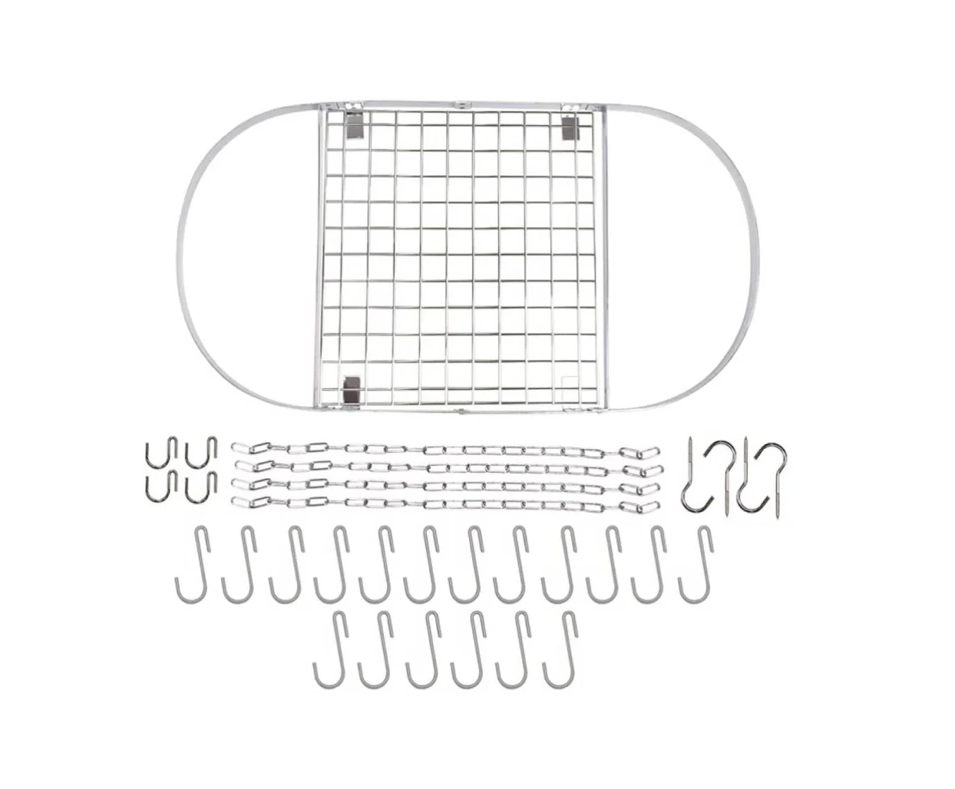 Modern Ceiling Mounted Stainless Steel Oval Hanging Pot Rack - Image 3