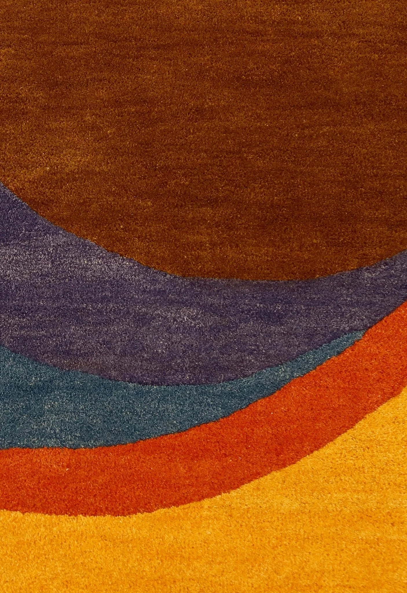 Modern Circles Style Colorful Hand Tufted 5x7 Wool Rug - Image 6