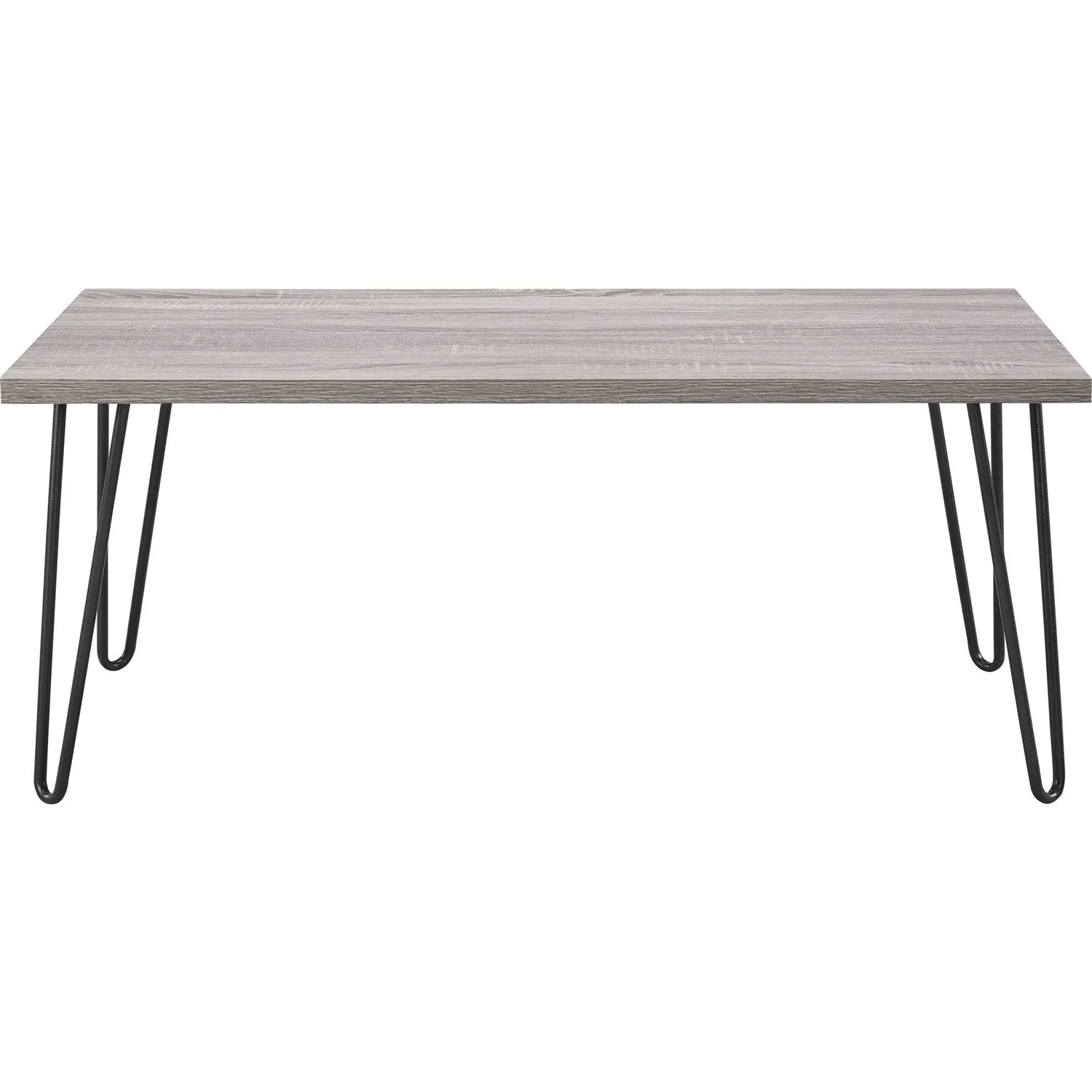 Modern Classic Vintage Style Coffee Table with Wood Top and Metal Legs - Image 2