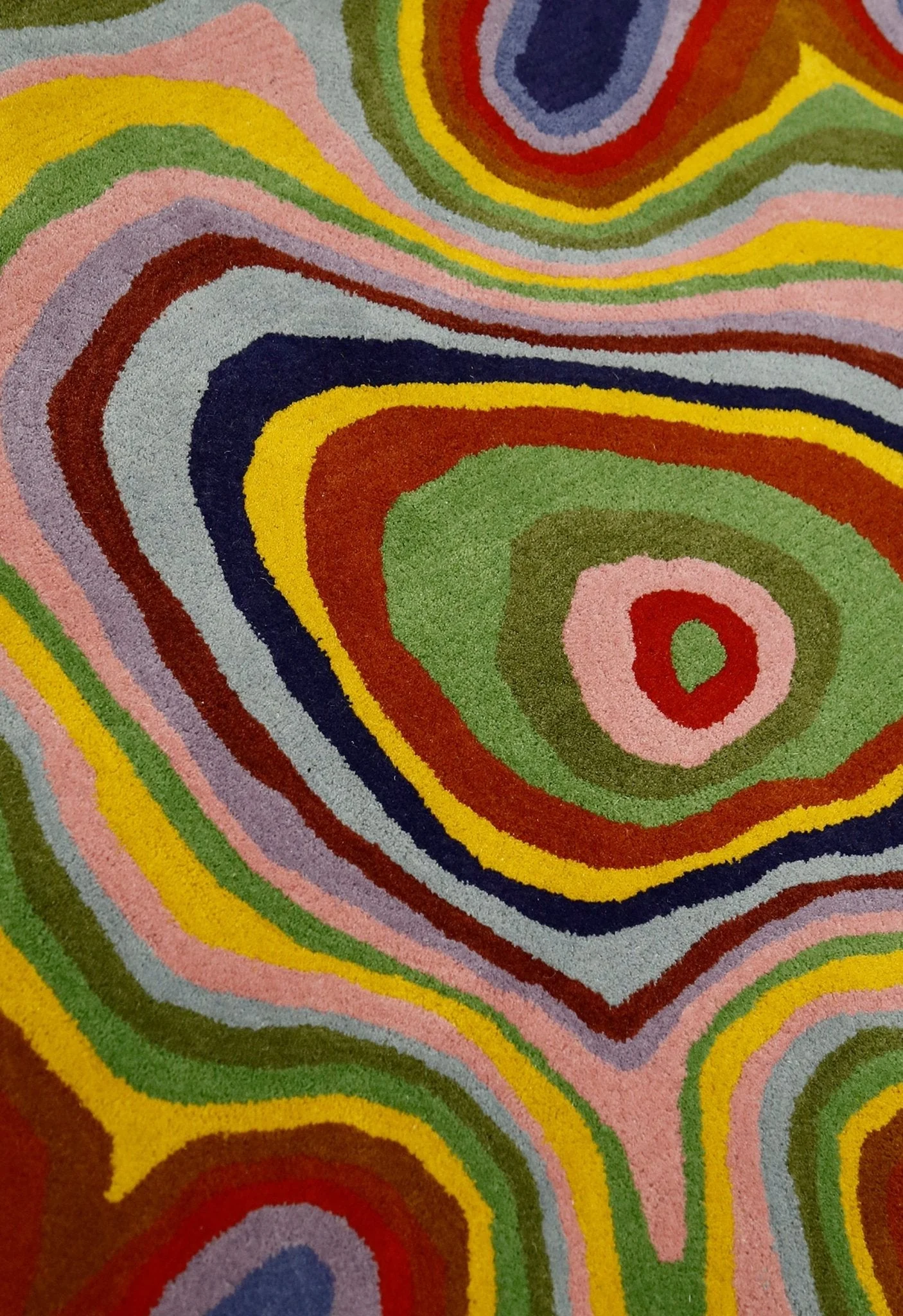 Modern Colorburst Ripple Hand Tufted 6x6 Wool Rug - Image 6