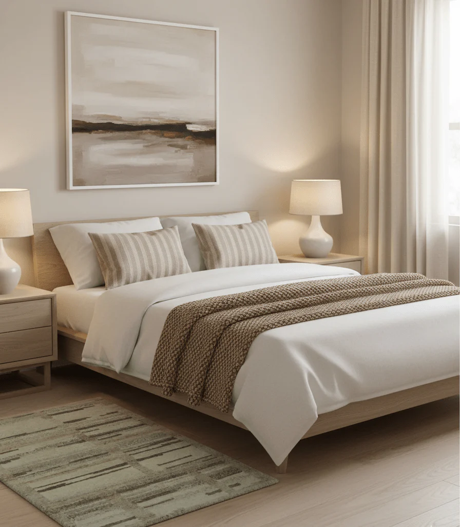 Modern Contemporary Beige Hand Knotted 2x3 Wool Area Rug - Image 2