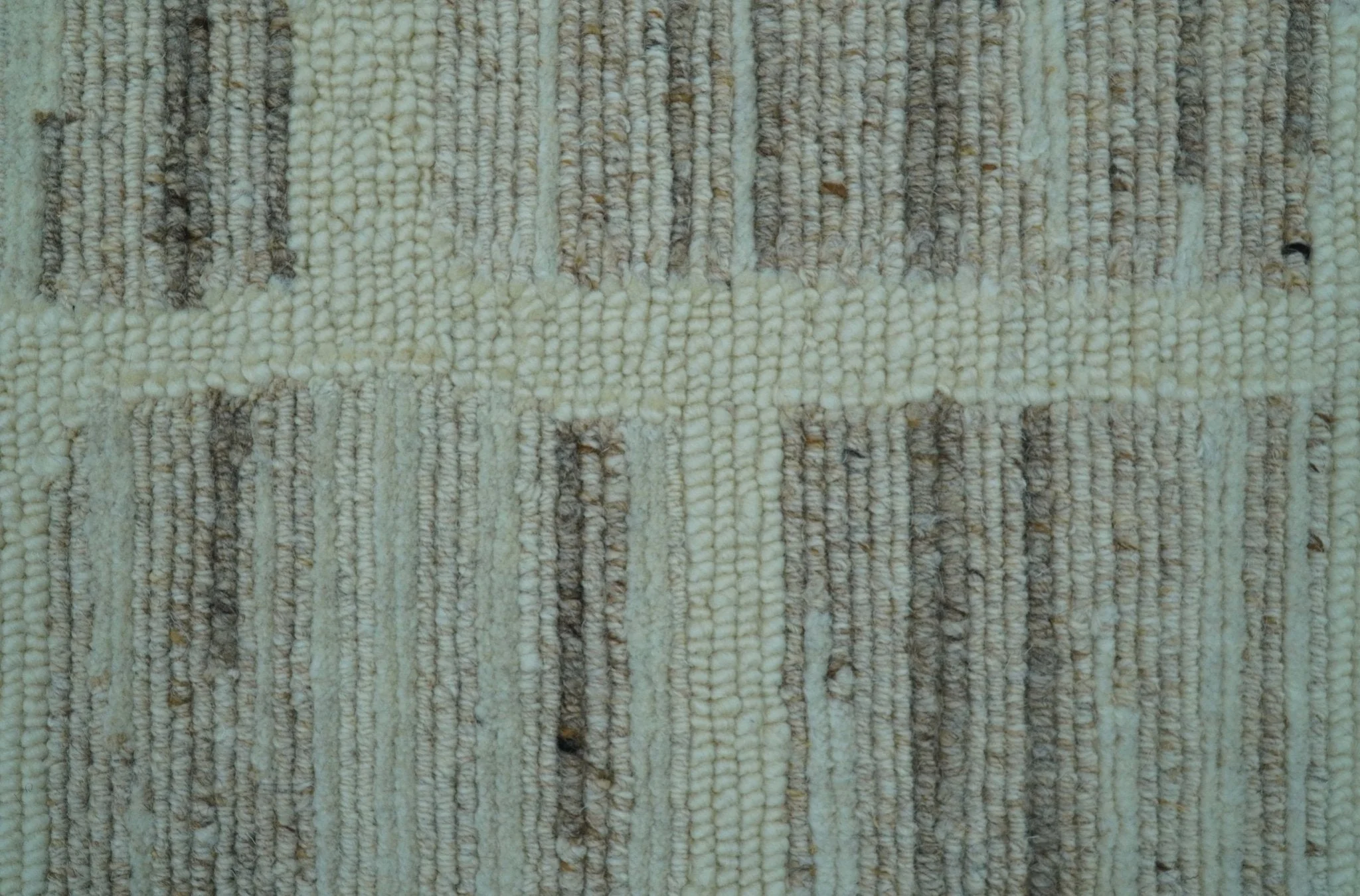 Modern Contemporary Beige Hand Knotted 2x3 Wool Area Rug - Image 3