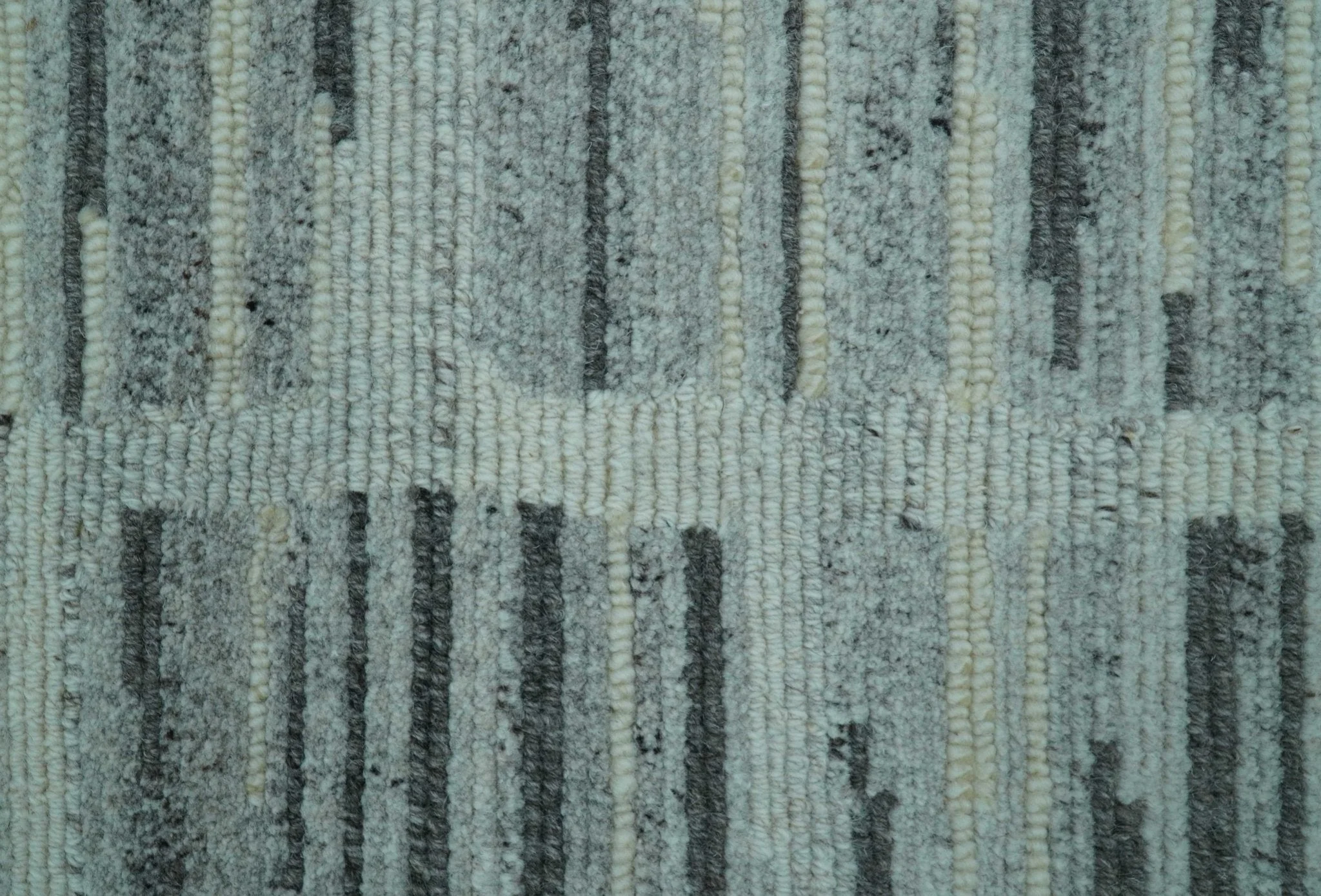 Modern Contemporary Charcoal And Gray 2x3 Wool Area Rug - Image 3