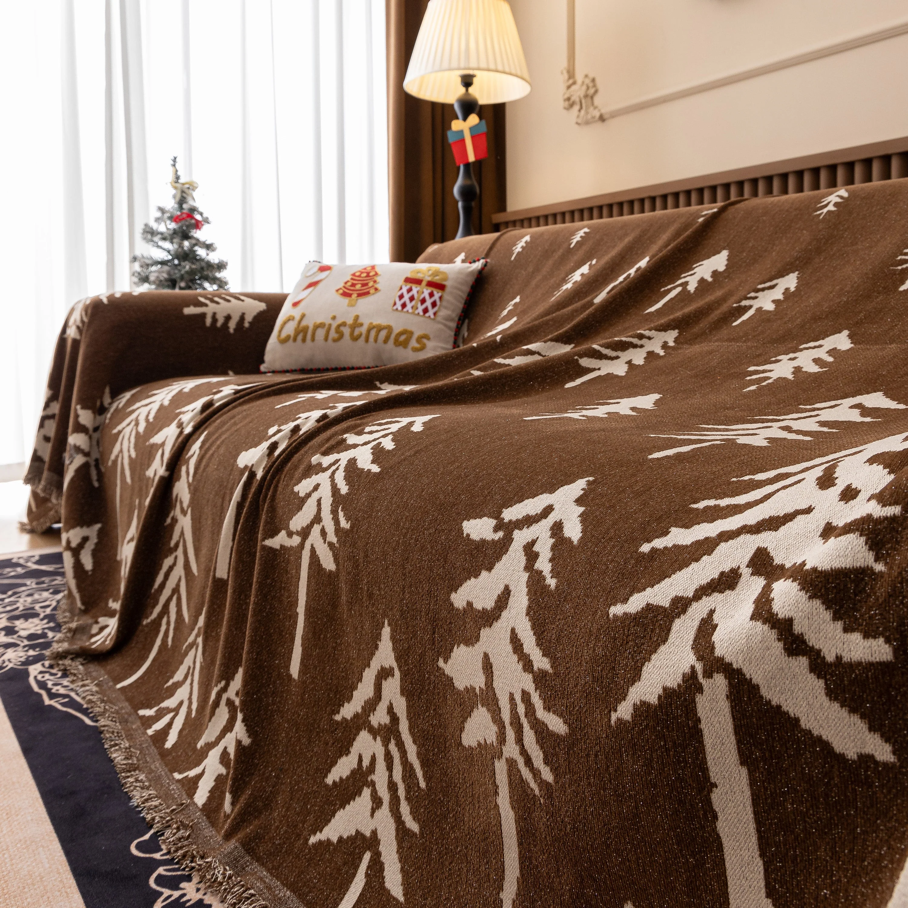 Modern Couch Covers for Couches Large Decorative Throw Blanket with Tassels for Couch - Image 10