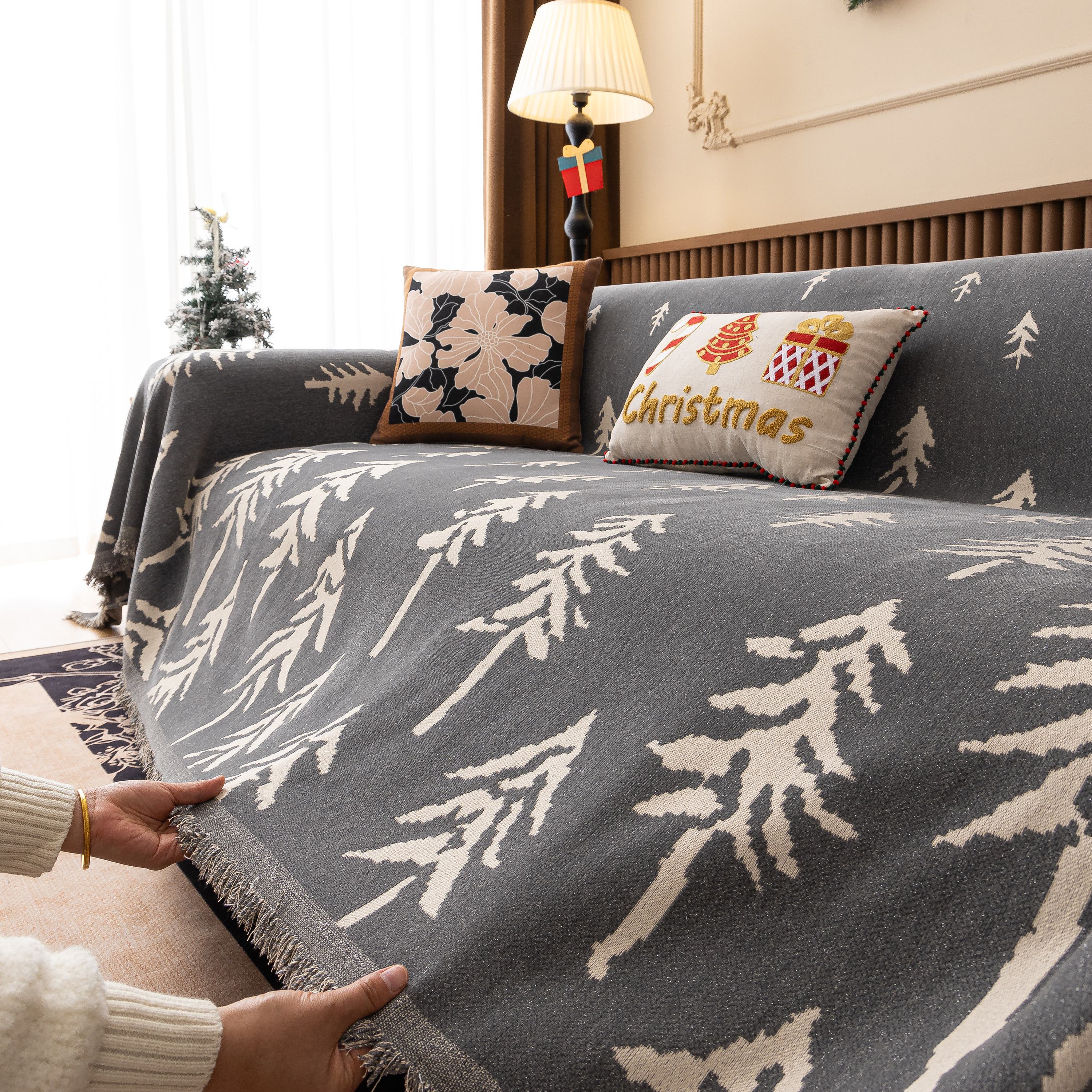 Modern Couch Covers for Couches Large Decorative Throw Blanket with Tassels for Couch - Image 100