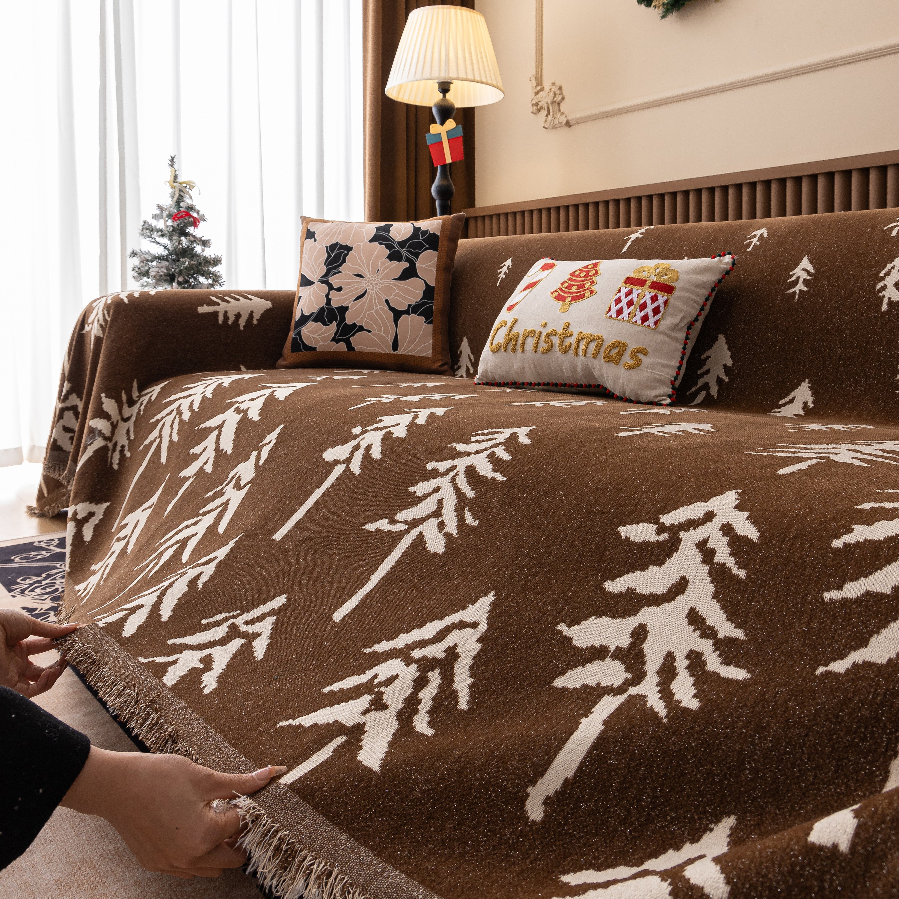 Modern Couch Covers for Couches Large Decorative Throw Blanket with Tassels for Couch - Image 11