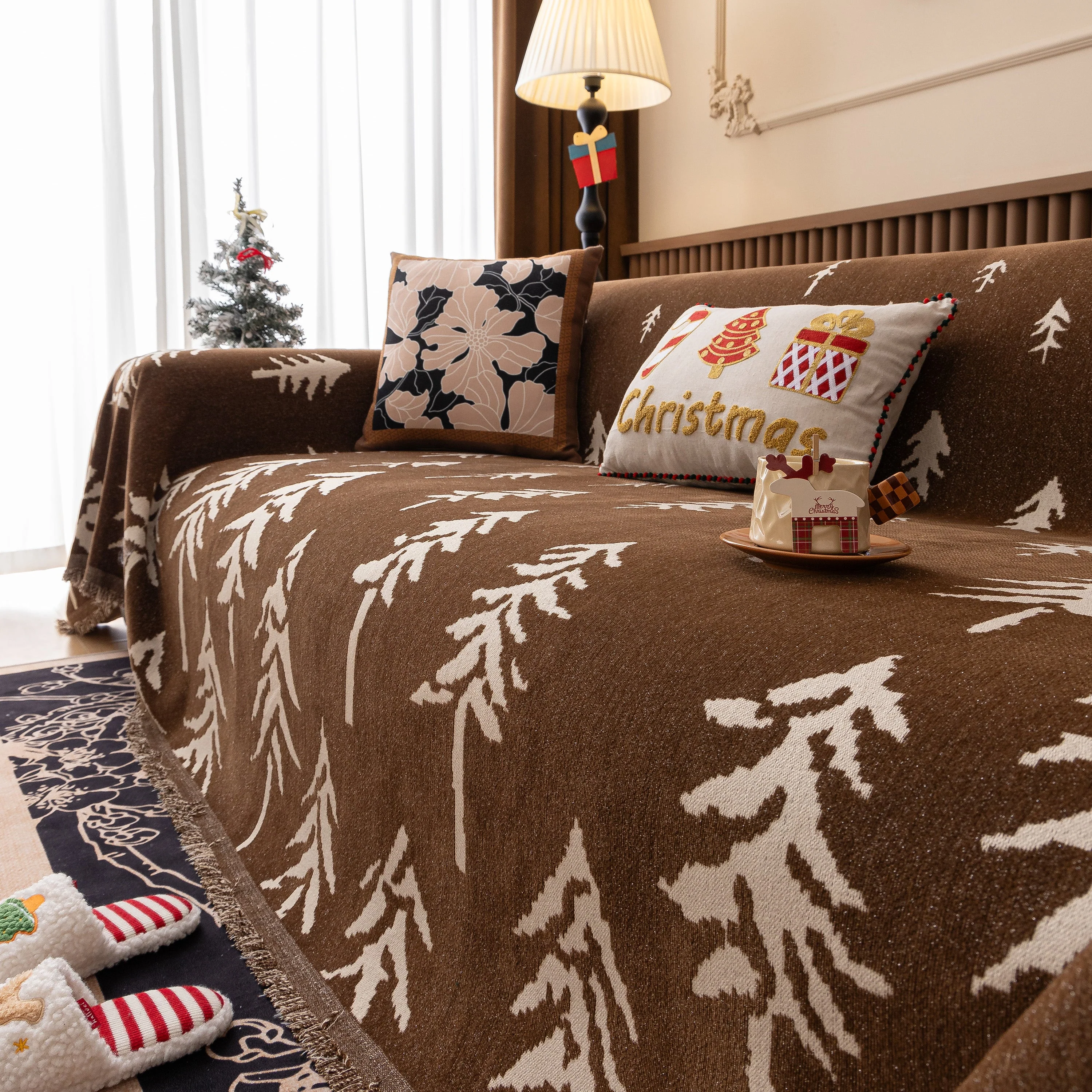 Modern Couch Covers for Couches Large Decorative Throw Blanket with Tassels for Couch - Image 19