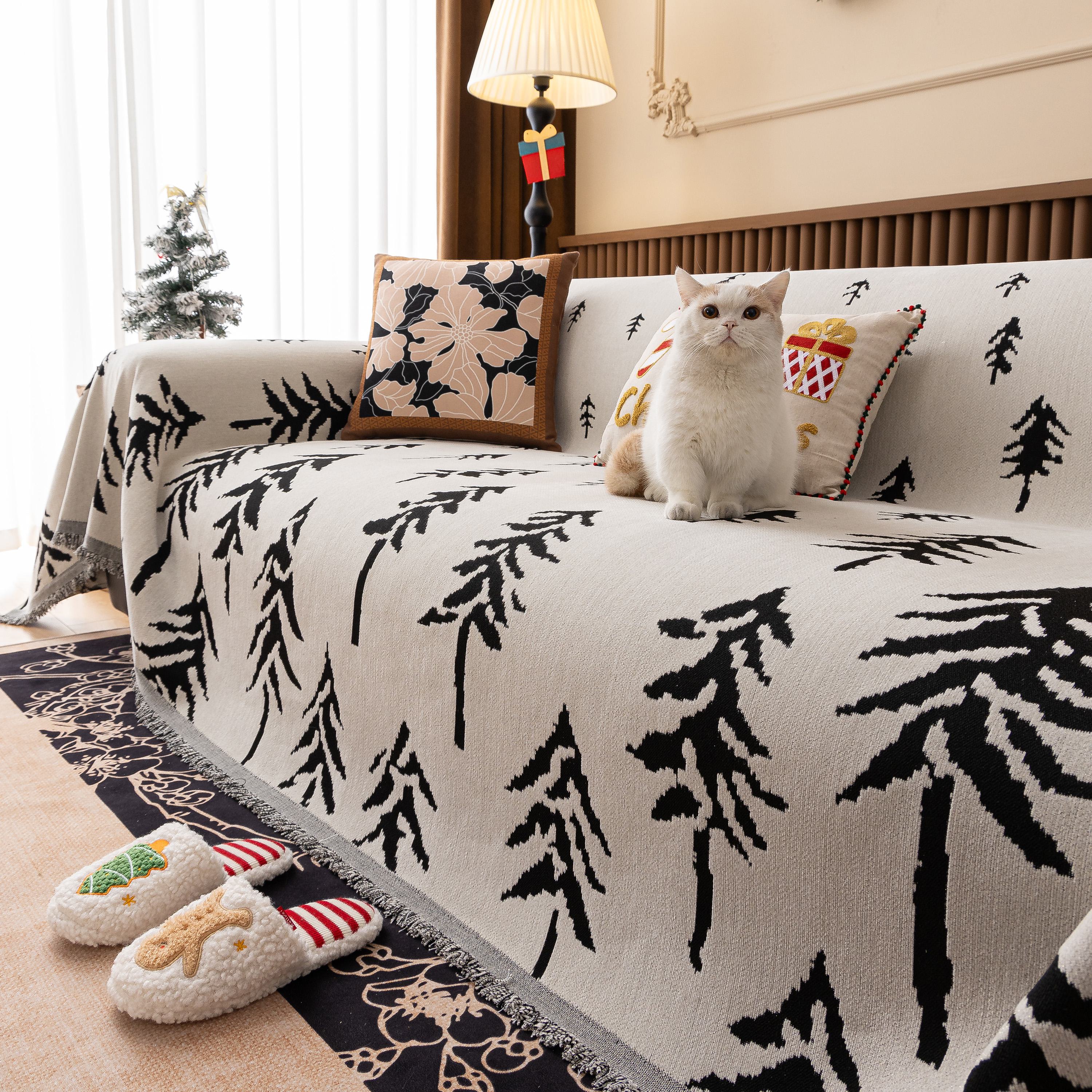 Modern Couch Covers for Couches Large Decorative Throw Blanket with Tassels for Couch - Image 49