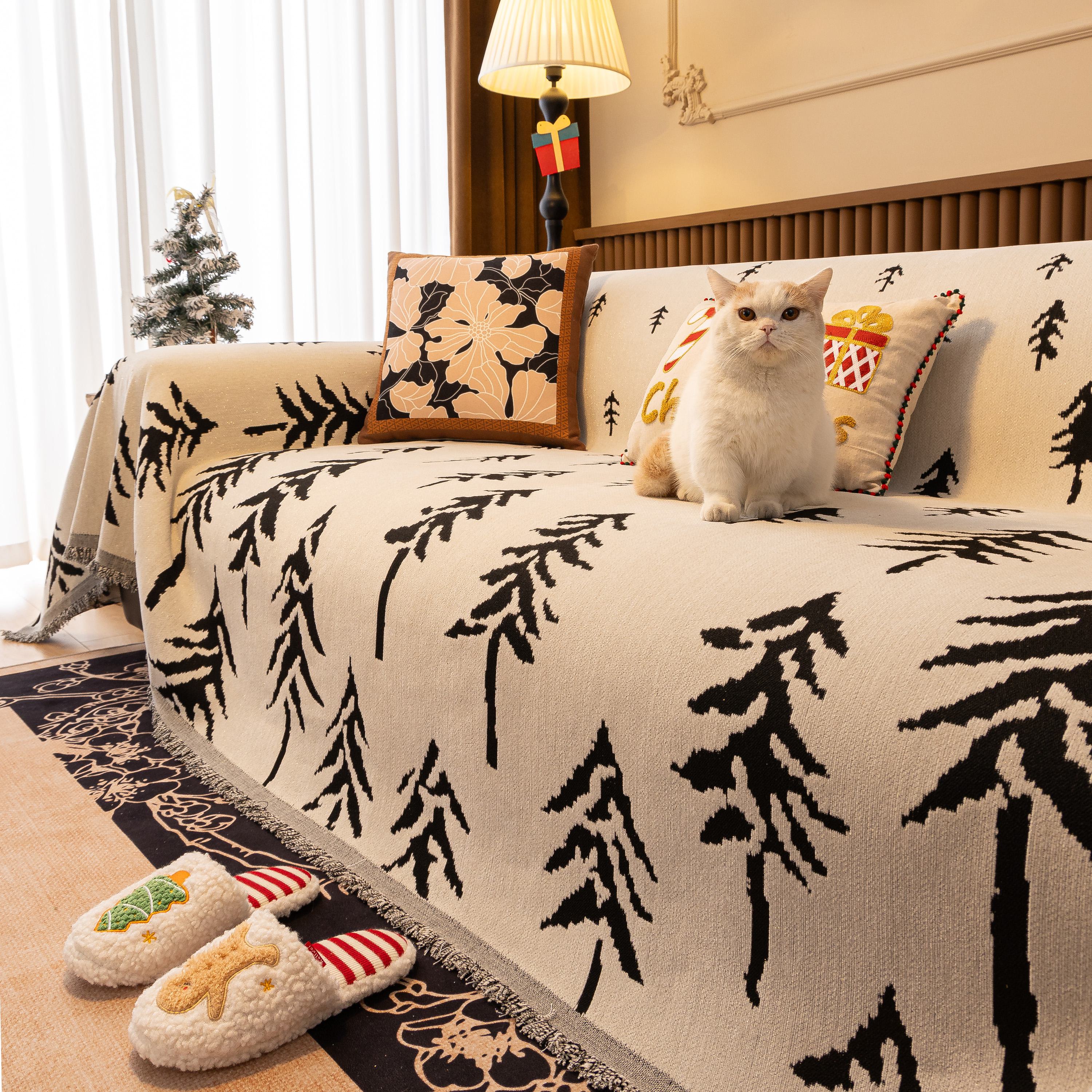 Modern Couch Covers for Couches Large Decorative Throw Blanket with Tassels for Couch - Image 51