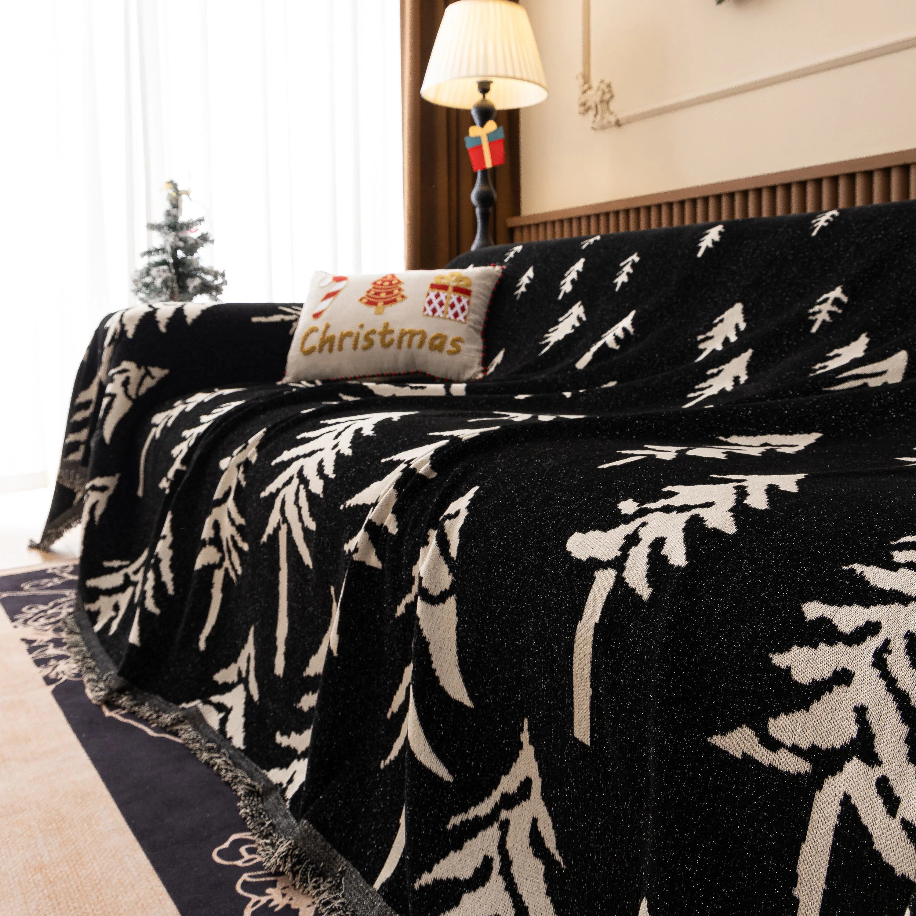 Modern Couch Covers for Couches Large Decorative Throw Blanket with Tassels for Couch - Image 64