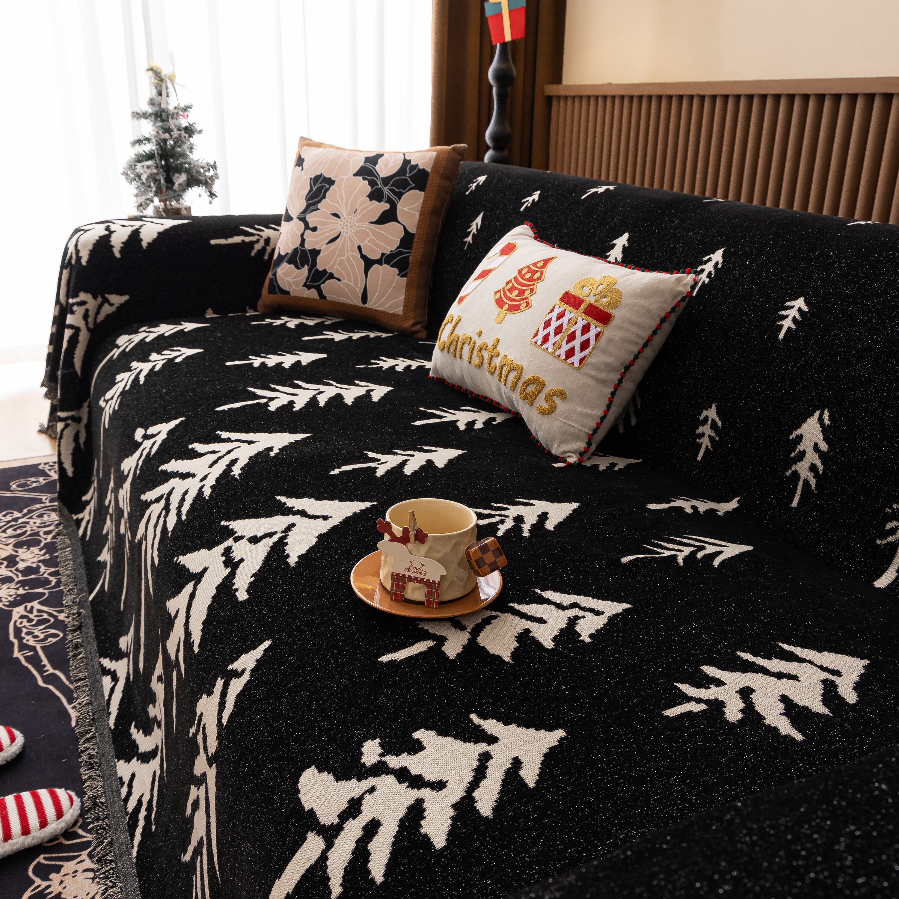 Modern Couch Covers for Couches Large Decorative Throw Blanket with Tassels for Couch - Image 86