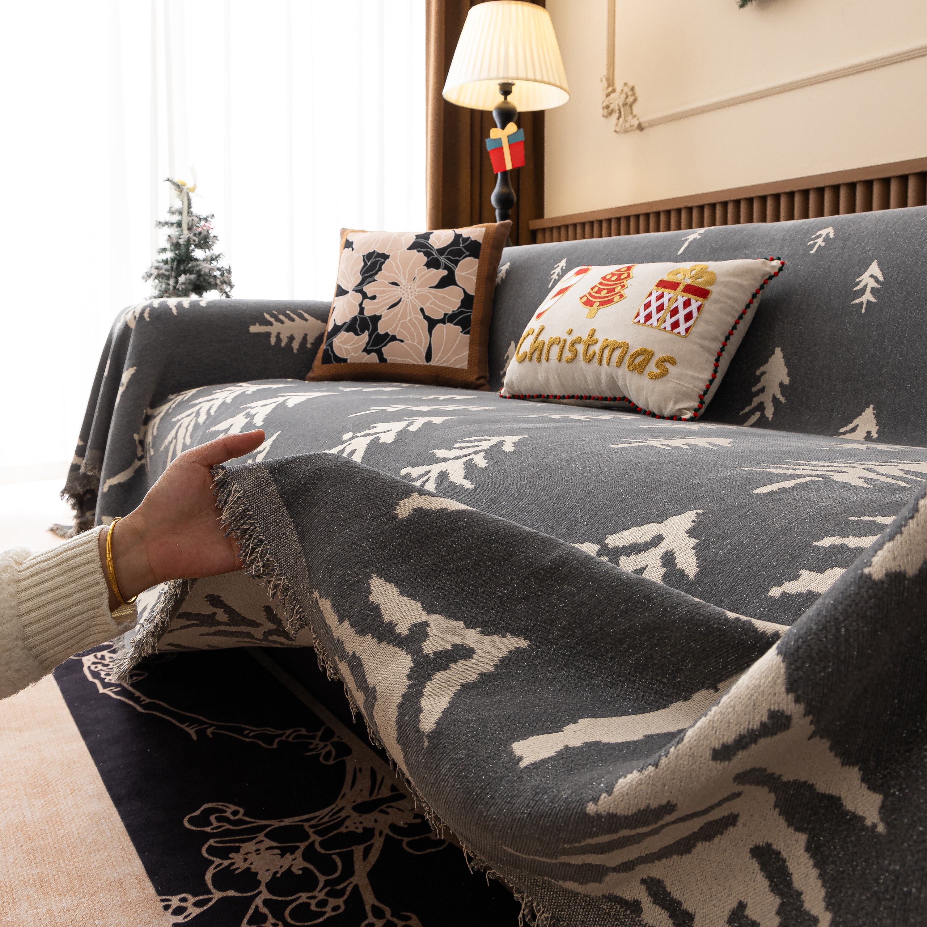 Modern Couch Covers for Couches Large Decorative Throw Blanket with Tassels for Couch - Image 94