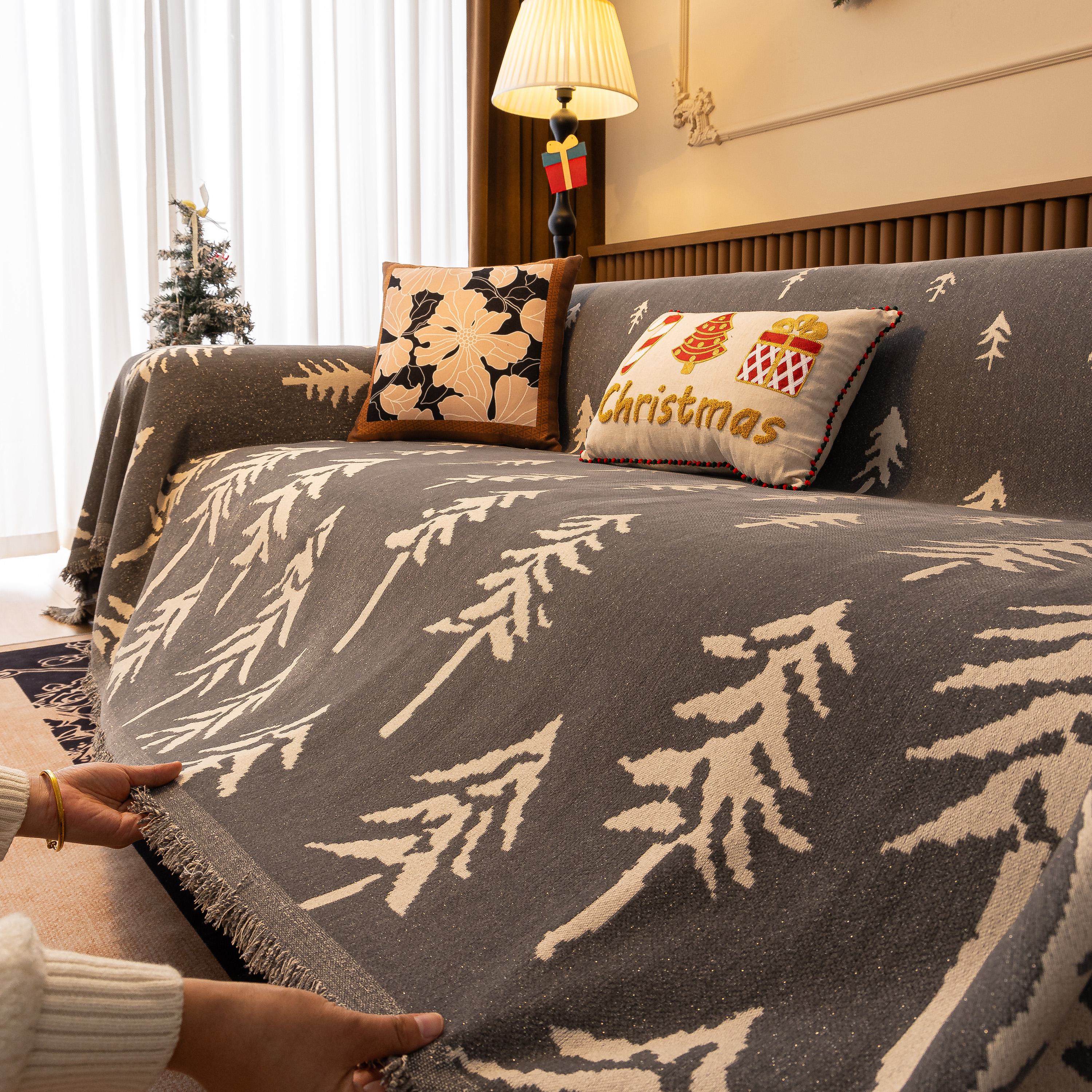 Modern Couch Covers for Couches Large Decorative Throw Blanket with Tassels for Couch - Image 99