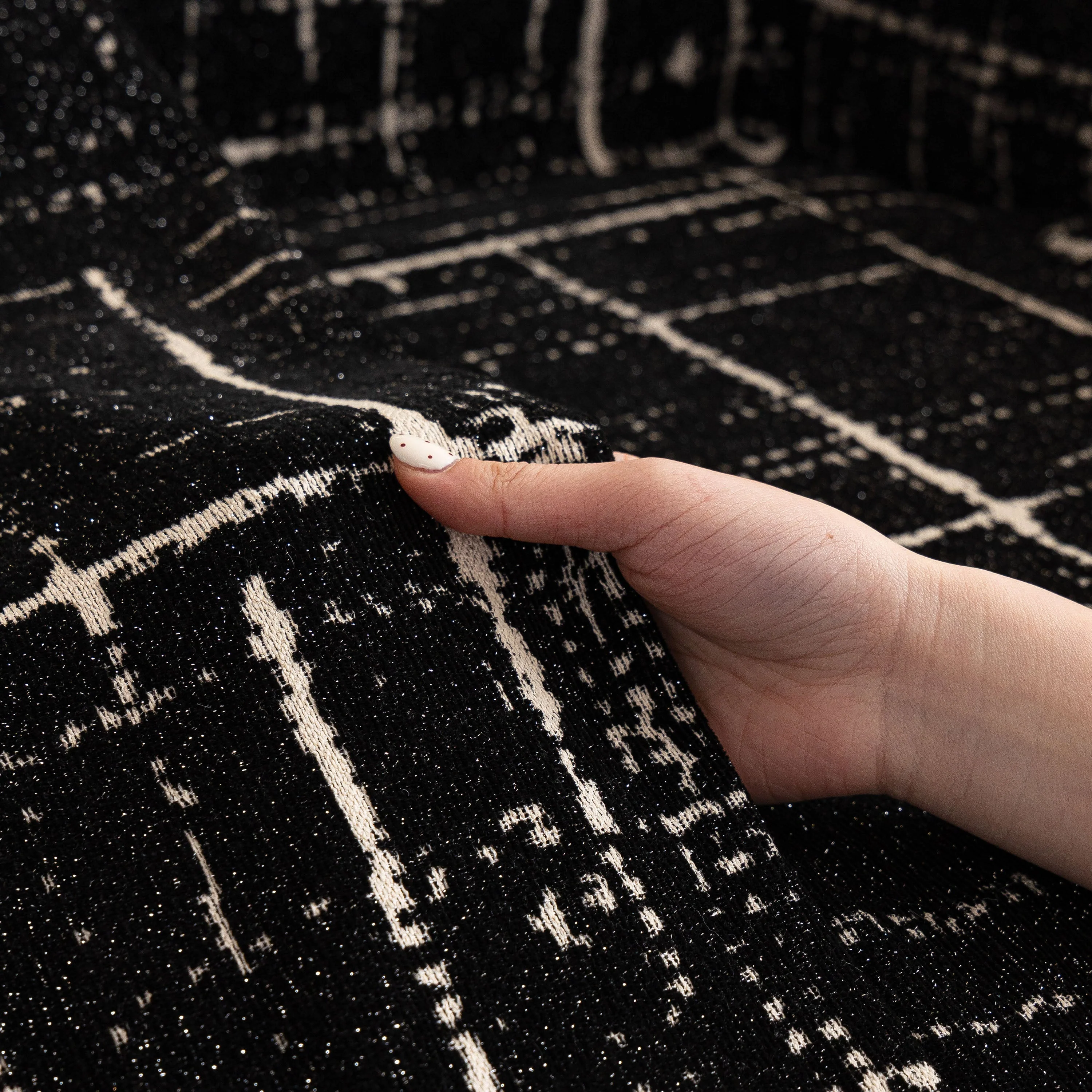 Modern Couch Protector Blanket Woven Chenille Sofa Cover Throw with Artistic Grid - Image 10