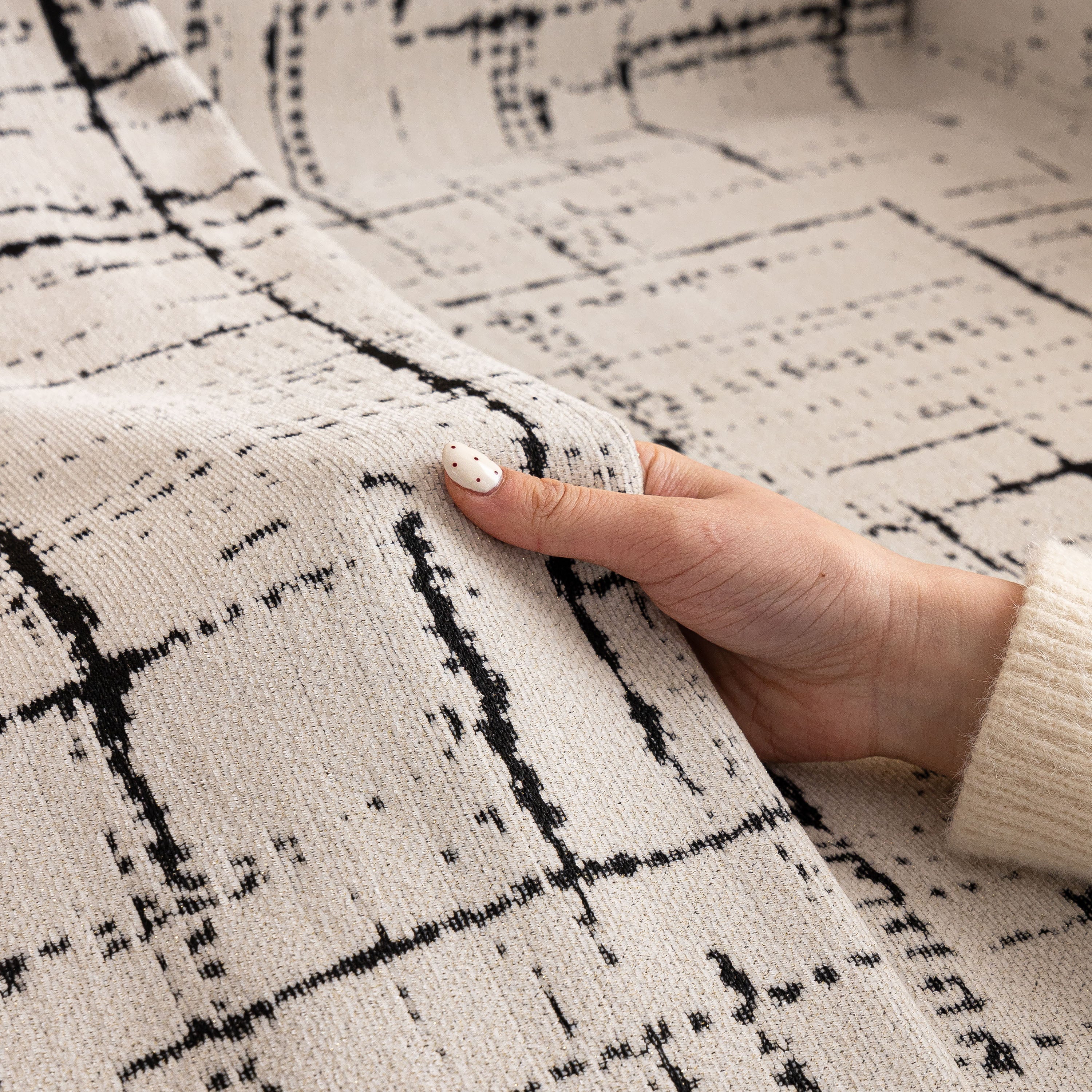 Modern Couch Protector Blanket Woven Chenille Sofa Cover Throw with Artistic Grid - Image 58