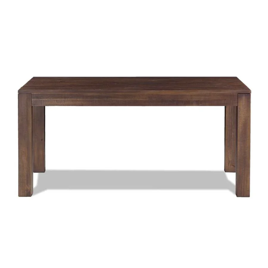 Modern Farmhouse 63-inch Solid Wood Dining Table in Rustic Brown Finish - Image 4