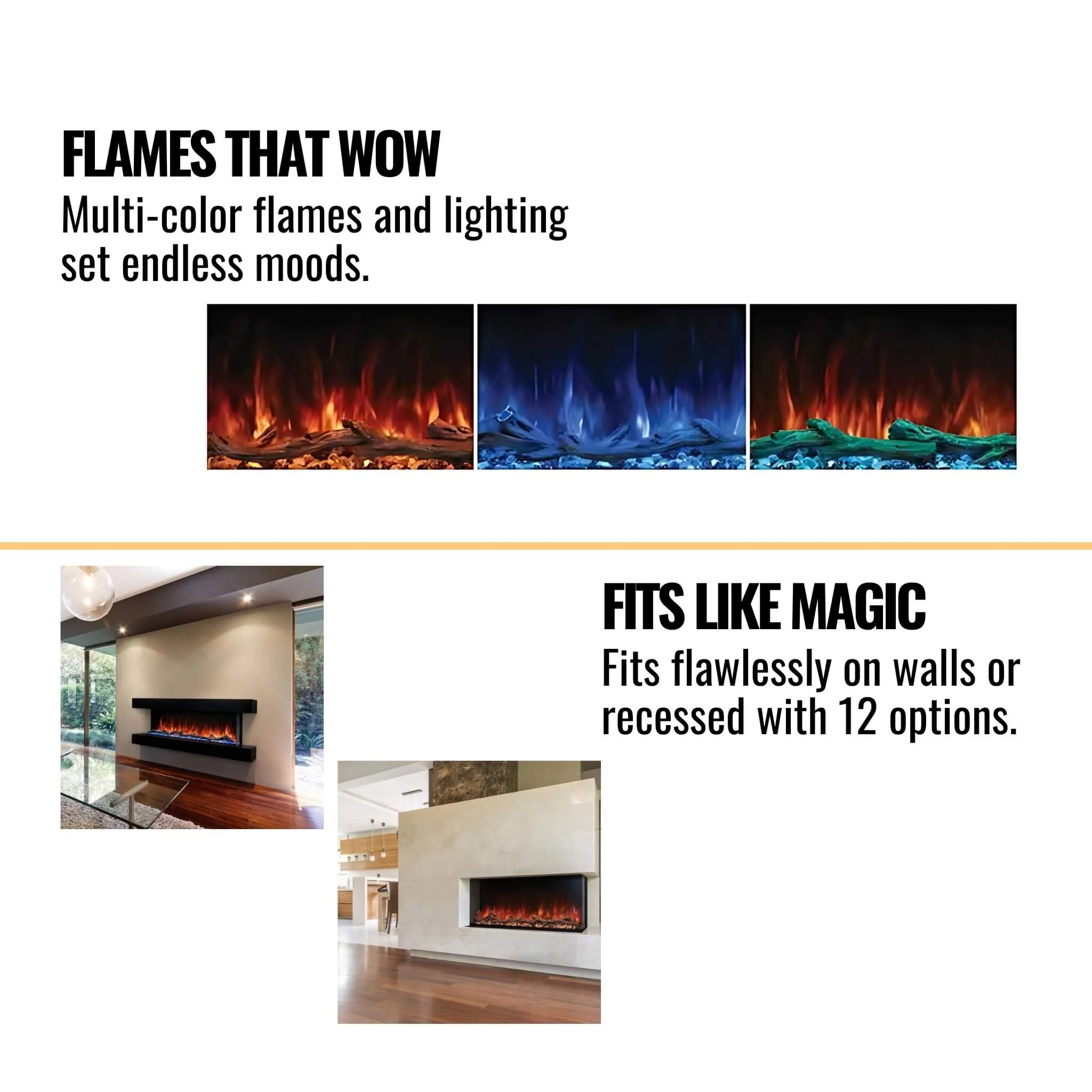 Modern Flames Landscape Pro Multi 120-Inch Linear Multi-Sided Electric Fireplace [LPM-12016V2] (SAK32876) - Image 11