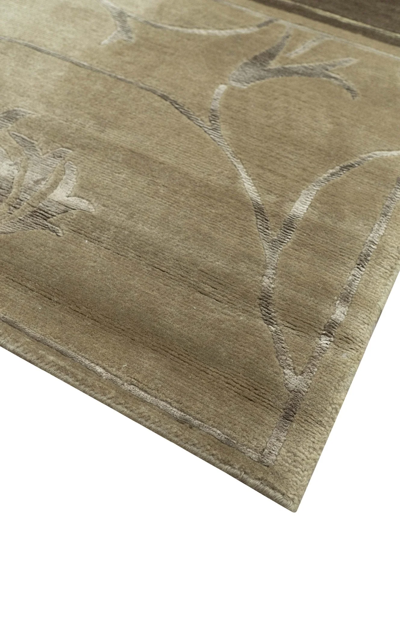 Modern Floral Style Multicolor 4x6 Hand Knotted Wool Area Rug - Image 4