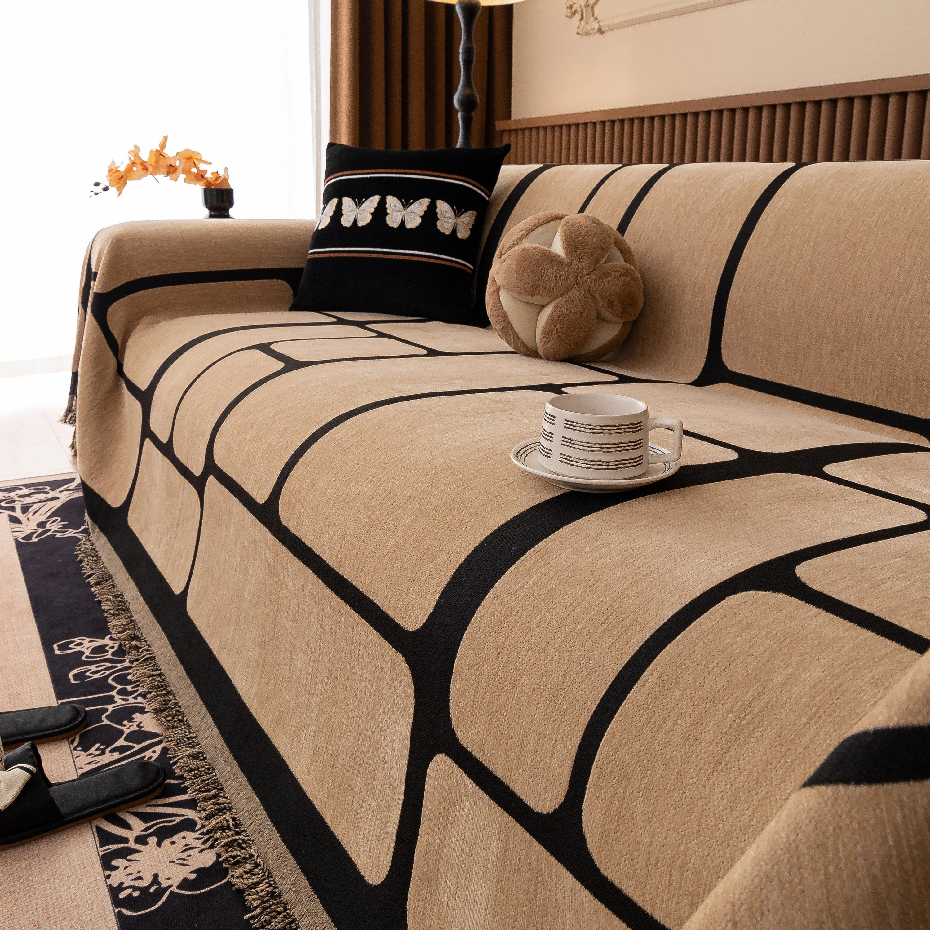 Modern Geometric Sofa Cover Decorative Couch Throw Blanket Furniture Protector - Image 101