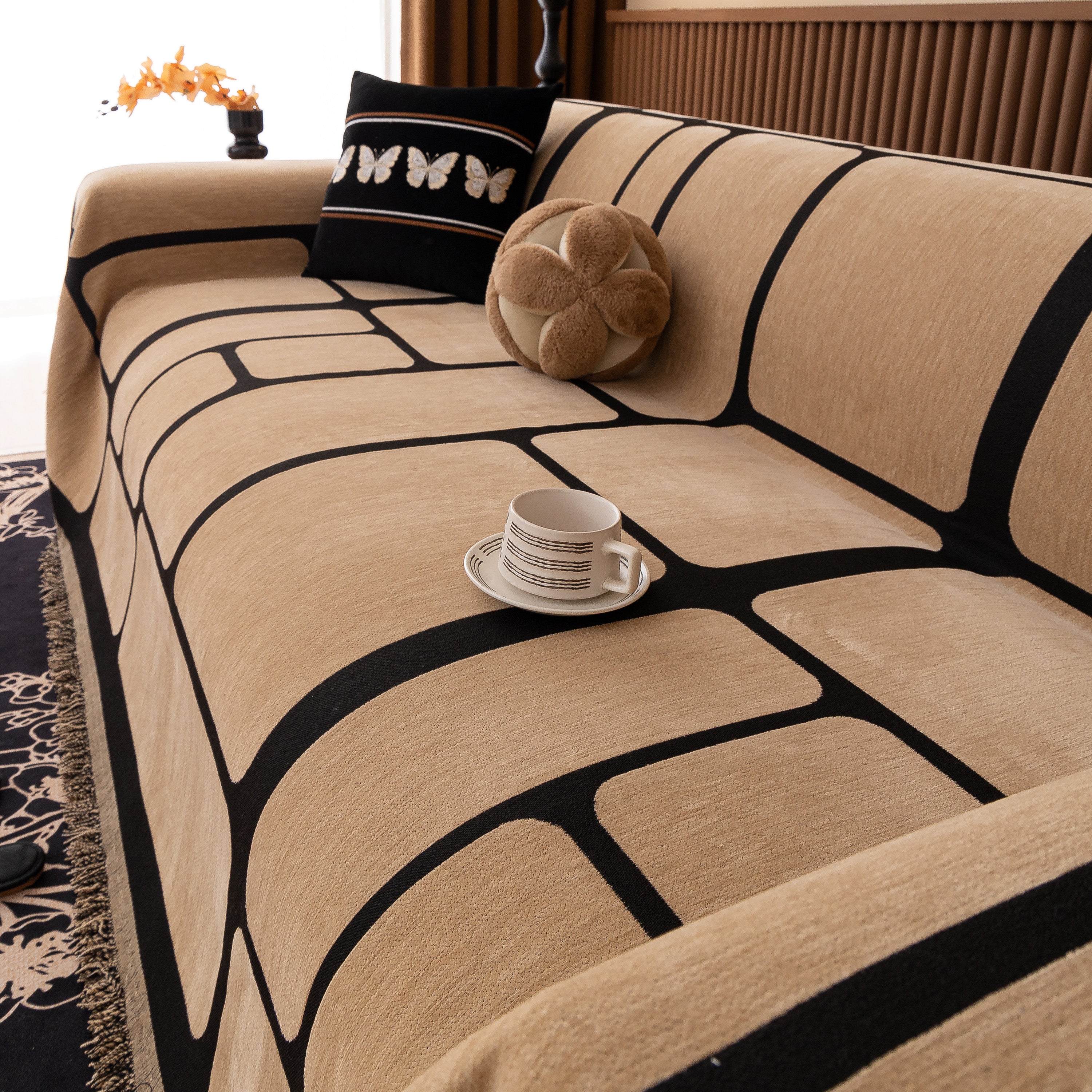 Modern Geometric Sofa Cover Decorative Couch Throw Blanket Furniture Protector - Image 102
