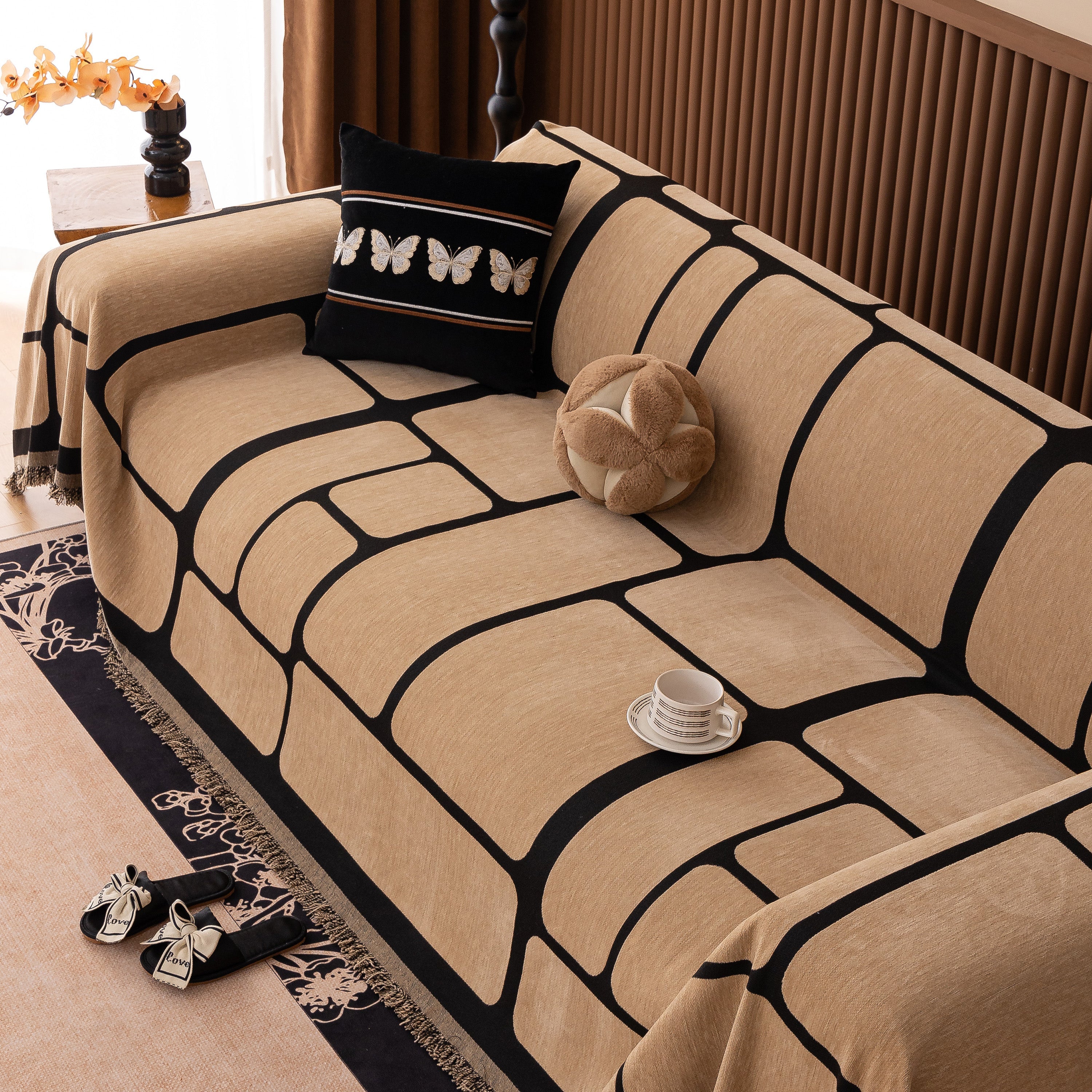 Modern Geometric Sofa Cover Decorative Couch Throw Blanket Furniture Protector - Image 107