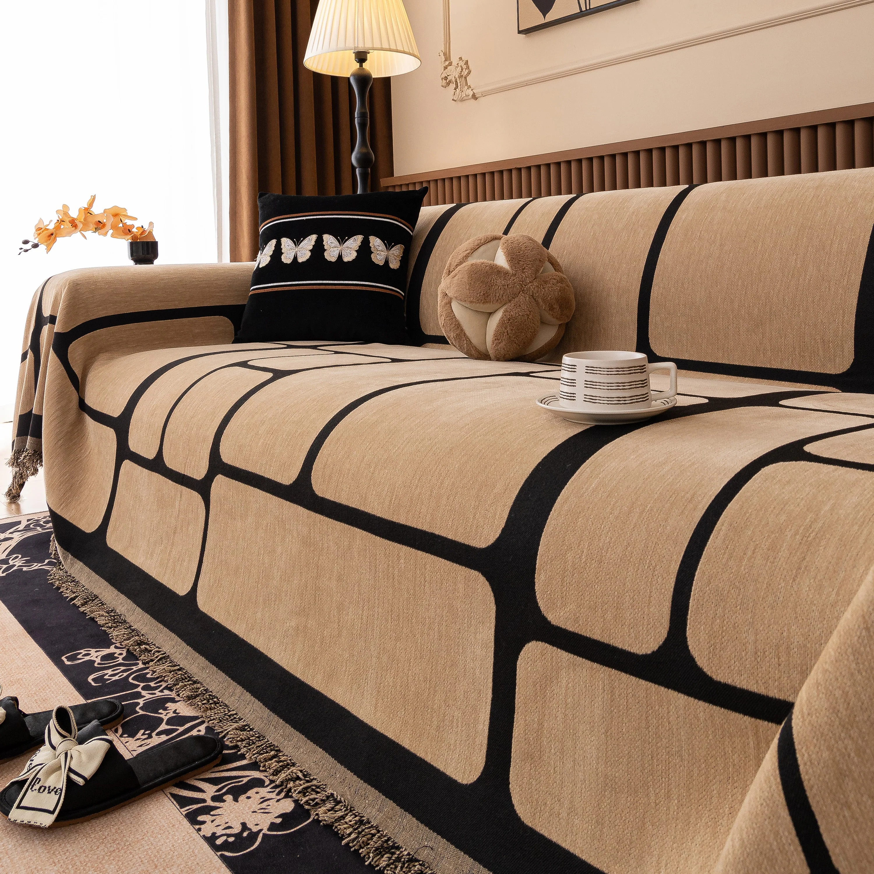 Modern Geometric Sofa Cover Decorative Couch Throw Blanket Furniture Protector - Image 108