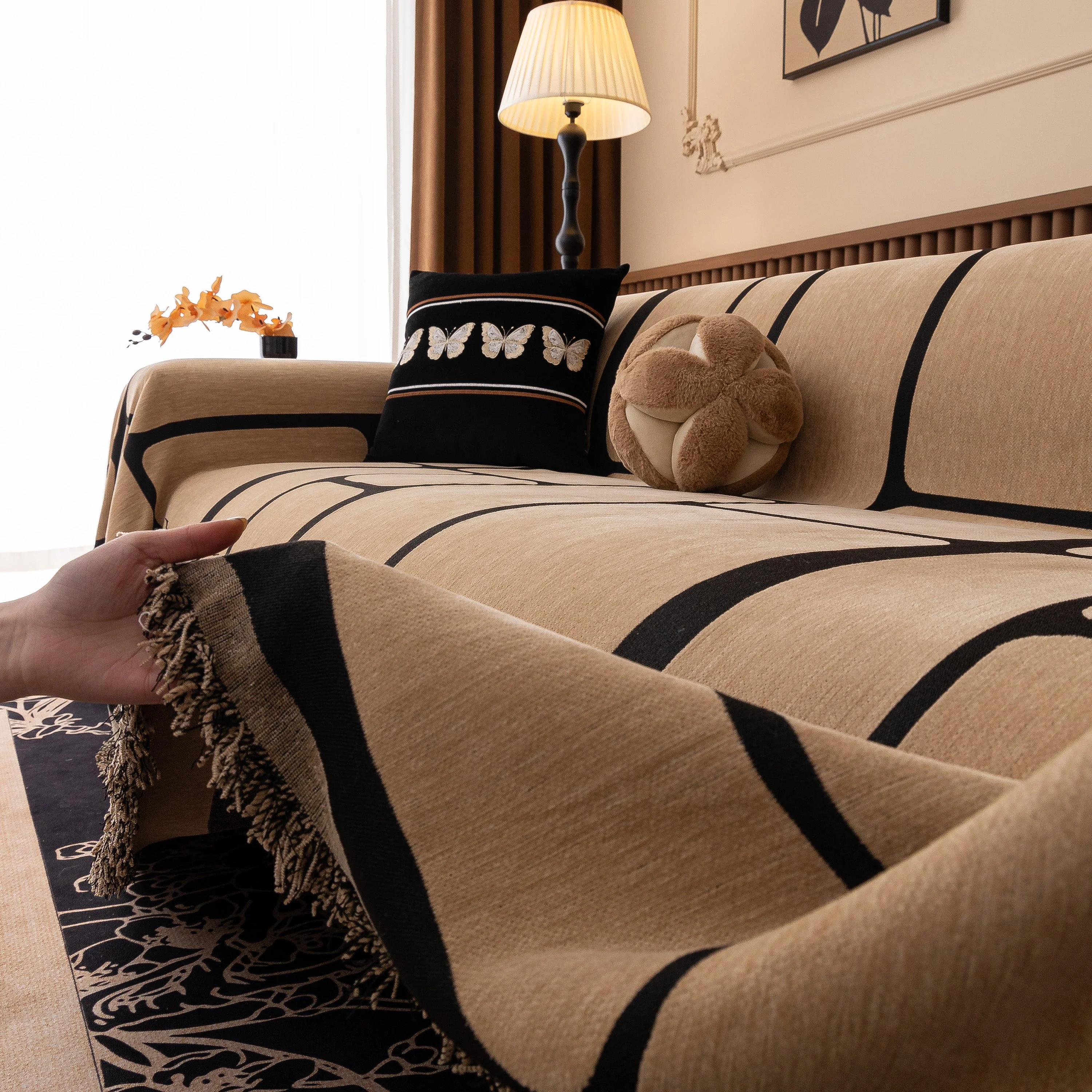 Modern Geometric Sofa Cover Decorative Couch Throw Blanket Furniture Protector - Image 111