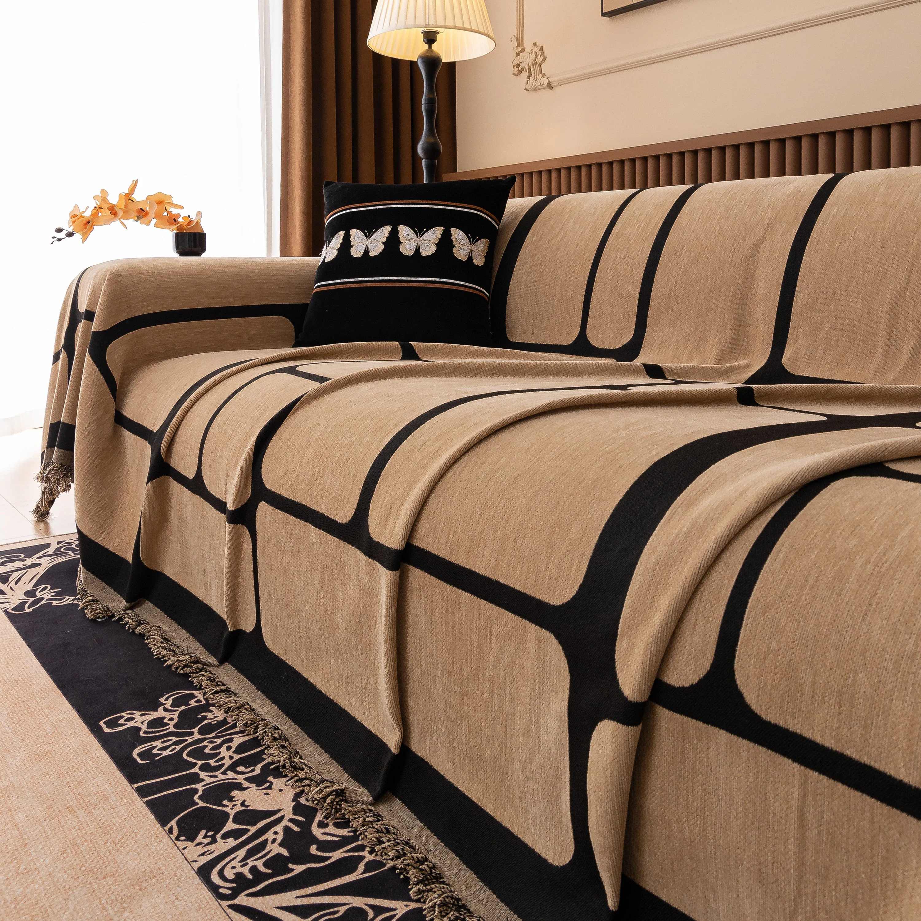 Modern Geometric Sofa Cover Decorative Couch Throw Blanket Furniture Protector - Image 113