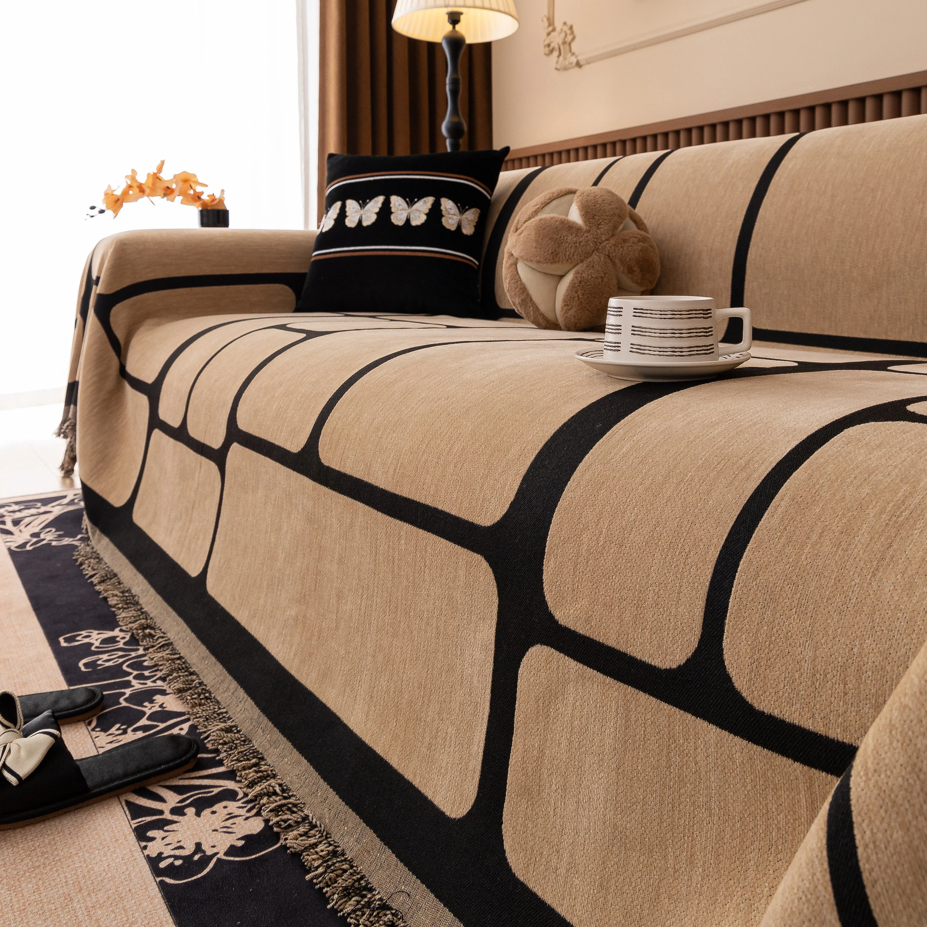 Modern Geometric Sofa Cover Decorative Couch Throw Blanket Furniture Protector - Image 114