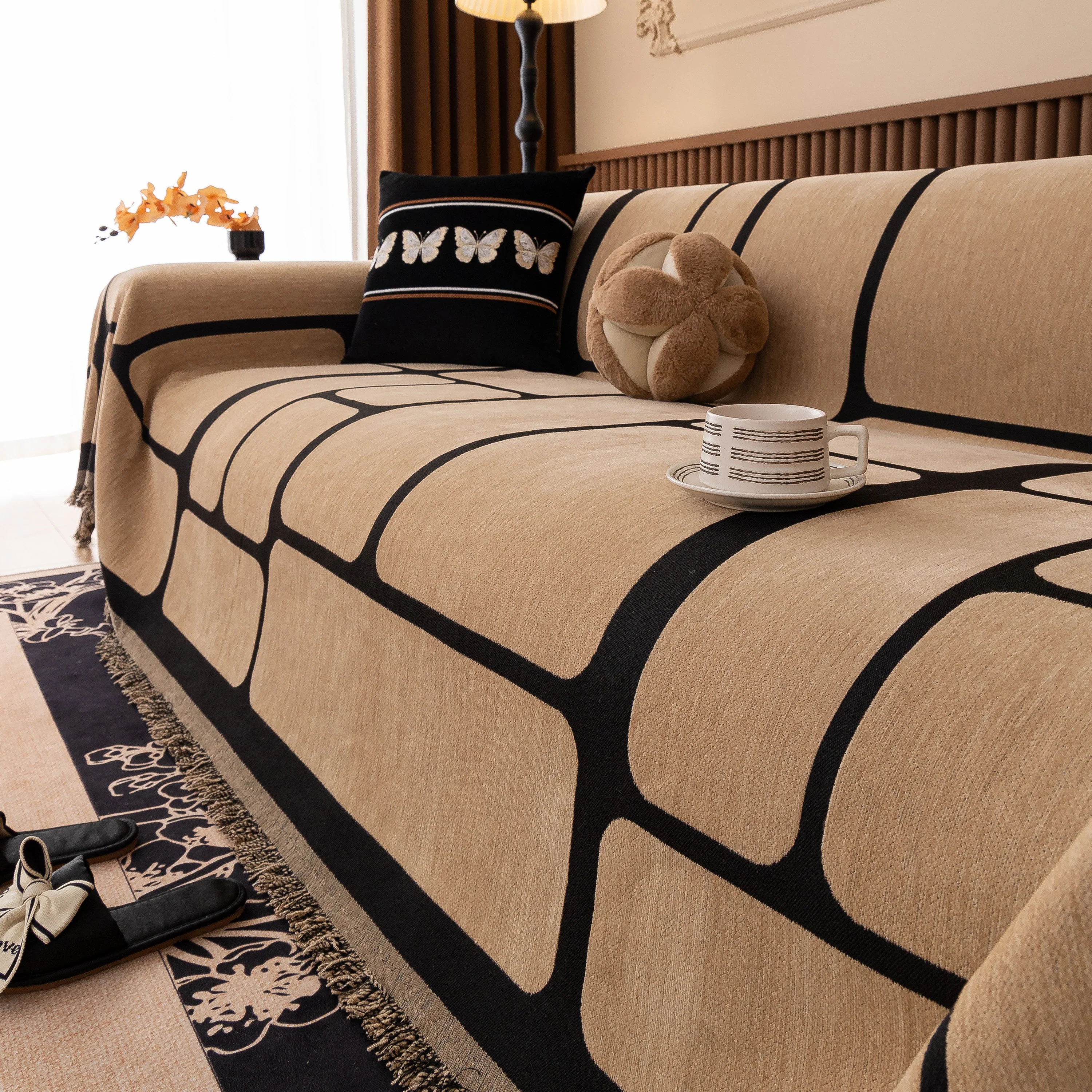 Modern Geometric Sofa Cover Decorative Couch Throw Blanket Furniture Protector - Image 115