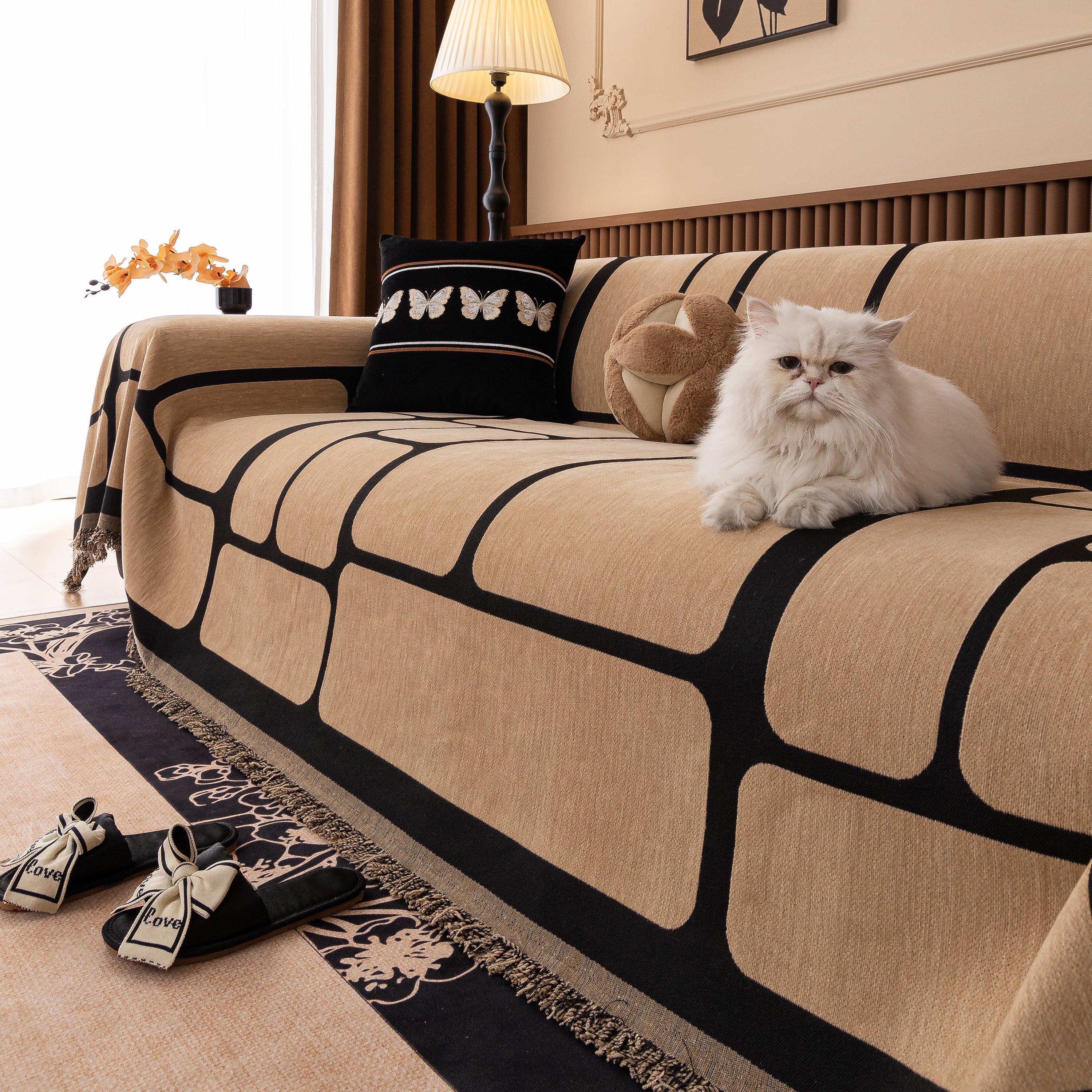 Modern Geometric Sofa Cover Decorative Couch Throw Blanket Furniture Protector - Image 117