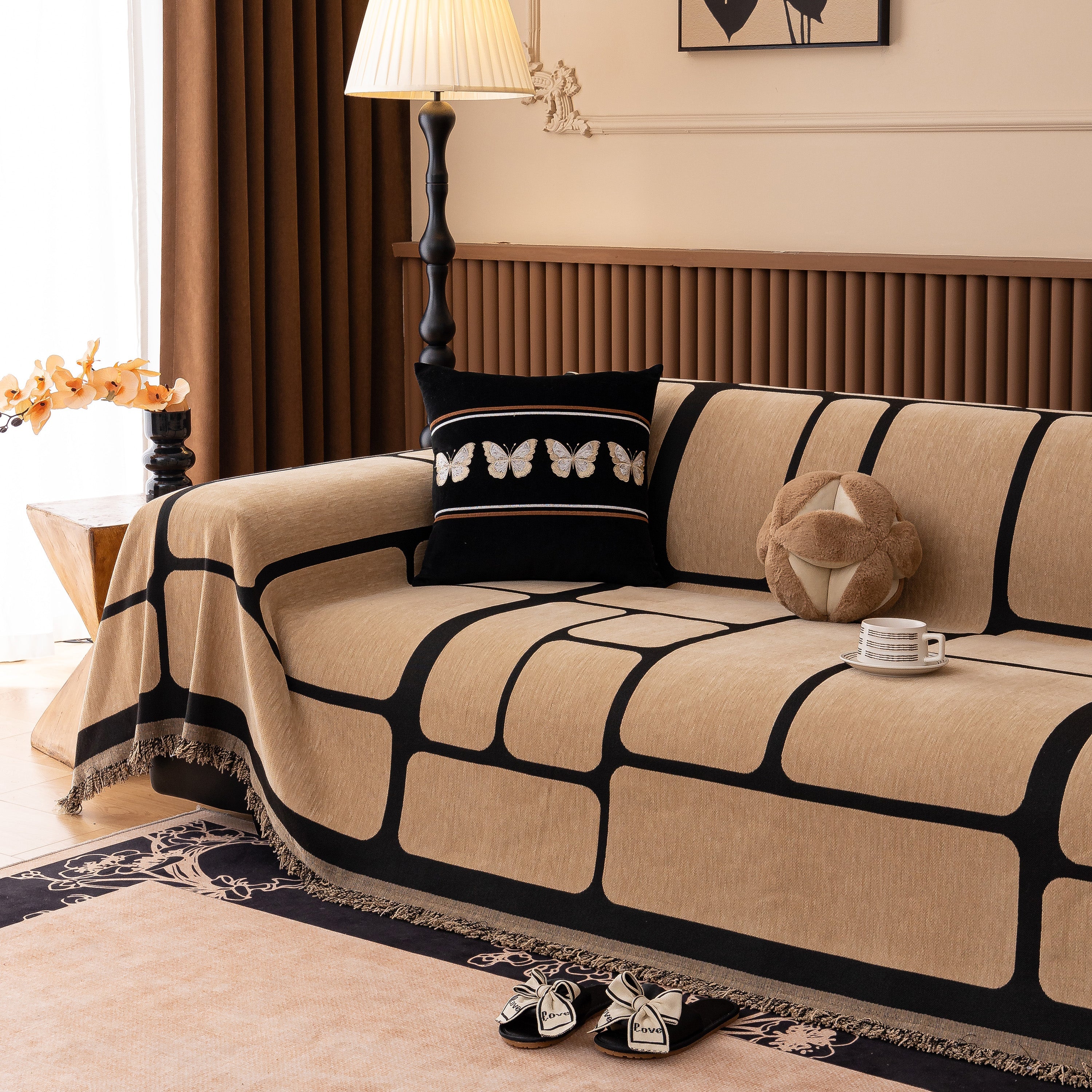 Modern Geometric Sofa Cover Decorative Couch Throw Blanket Furniture Protector - Image 118