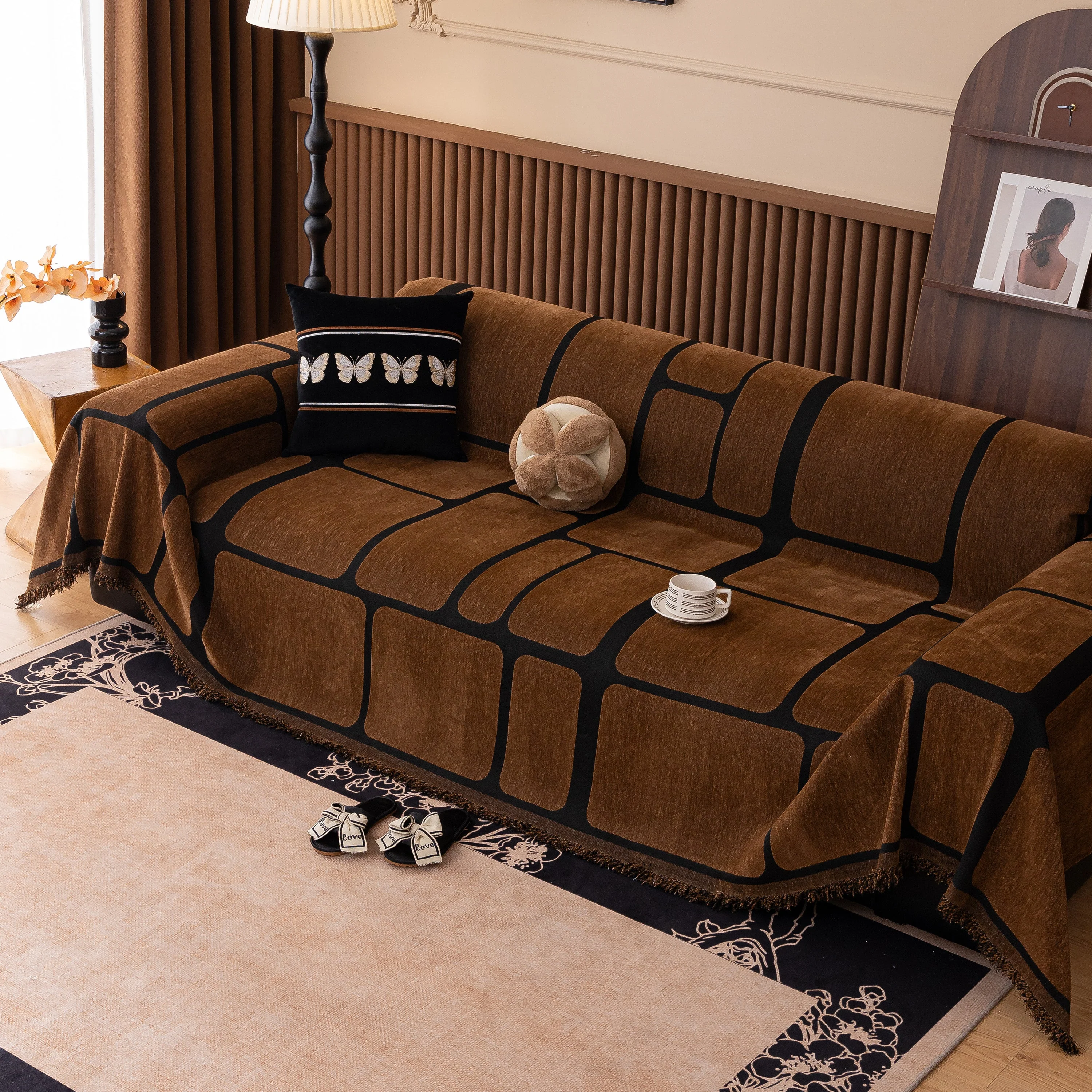Modern Geometric Sofa Cover Decorative Couch Throw Blanket Furniture Protector - Image 122