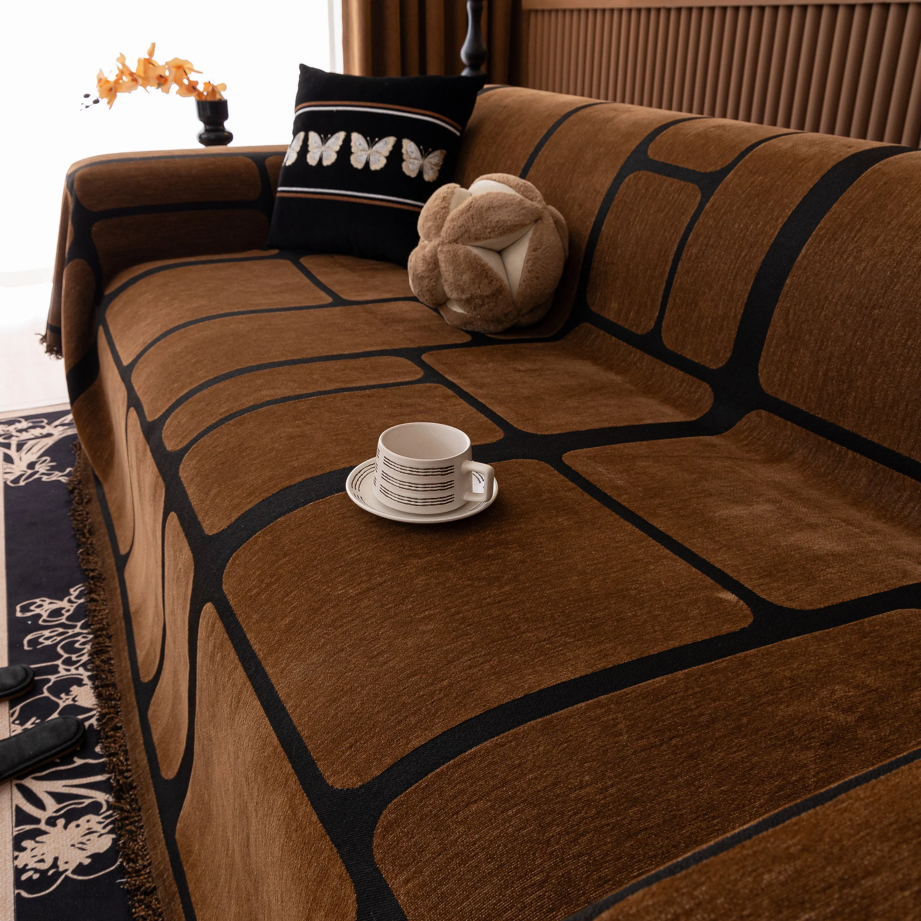 Modern Geometric Sofa Cover Decorative Couch Throw Blanket Furniture Protector - Image 124